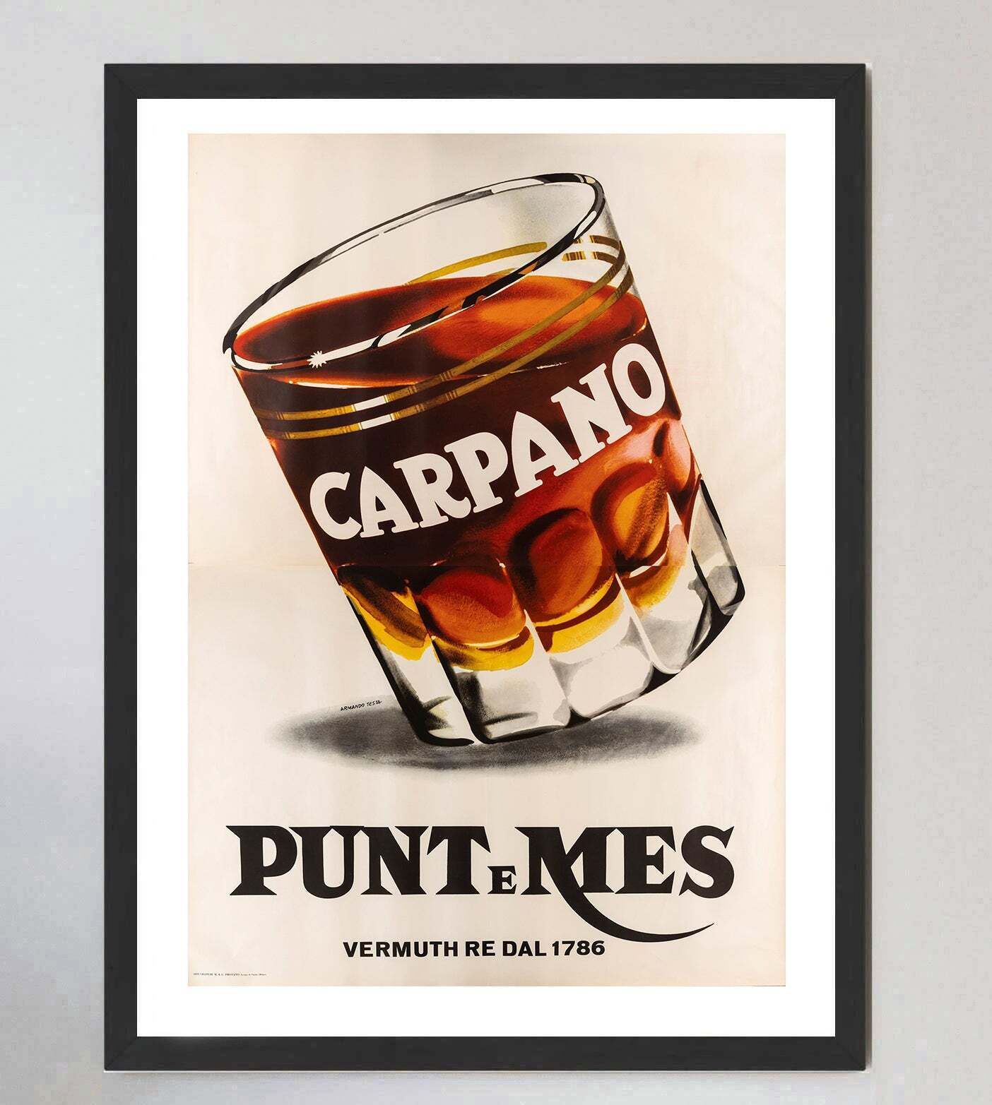 Carpano   Punt E Mes Original Vintage Poster photo furniture