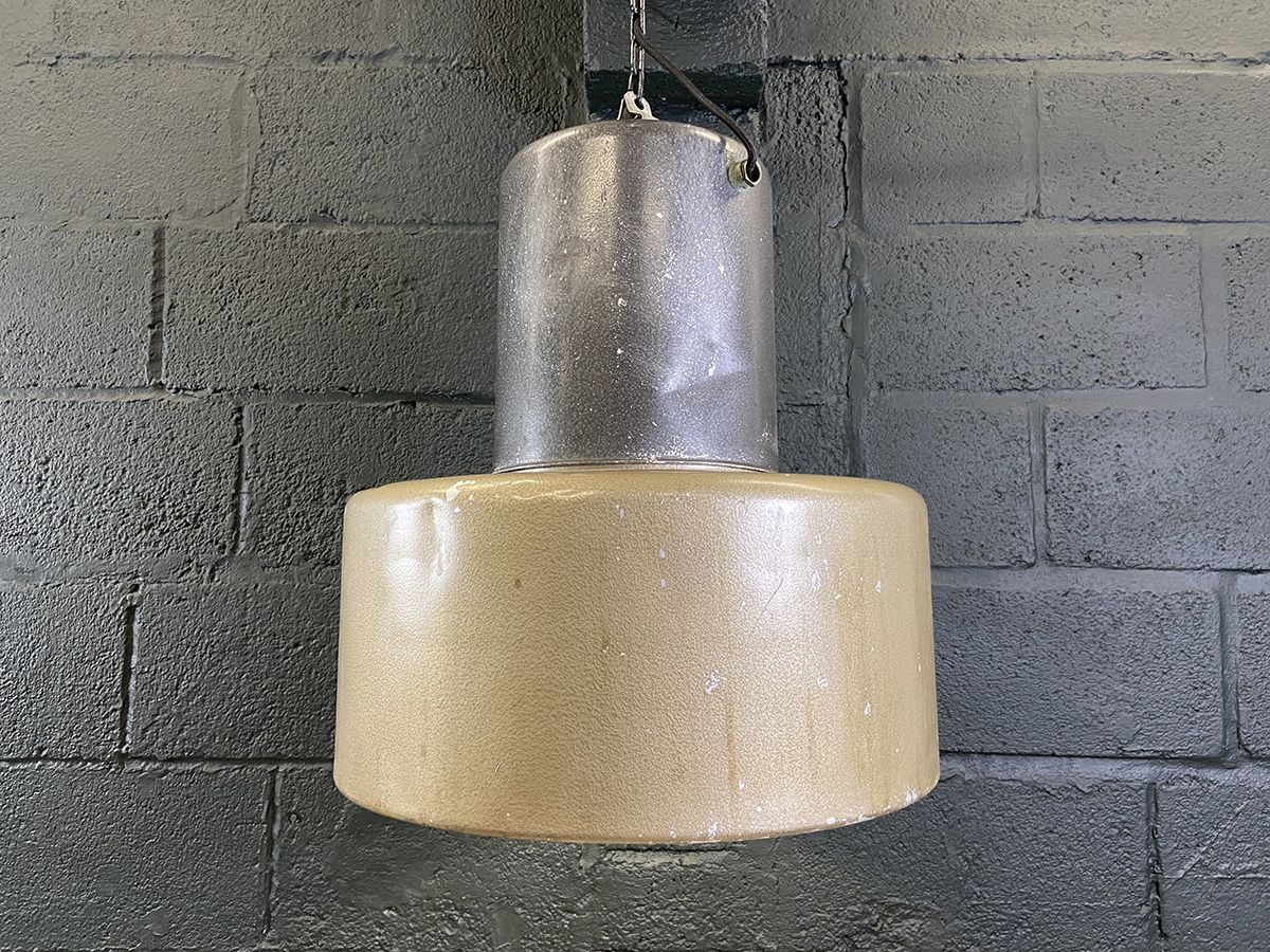 Set Of 4 Holophane Factory Pendant Lights From France. 1930s. Rewired. photo furniture