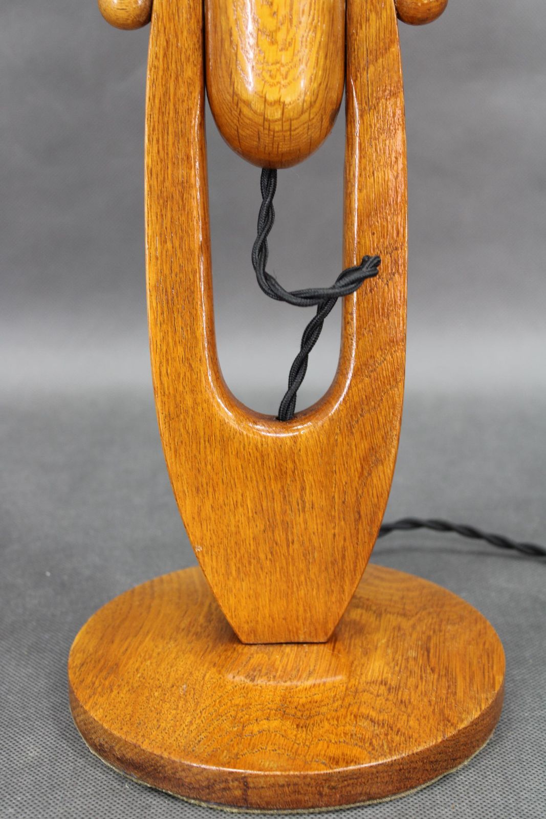 578.0 Pair Of Mid Century Adjustable Wooden Table Lamps, Czechoslovakia, 1970s photo