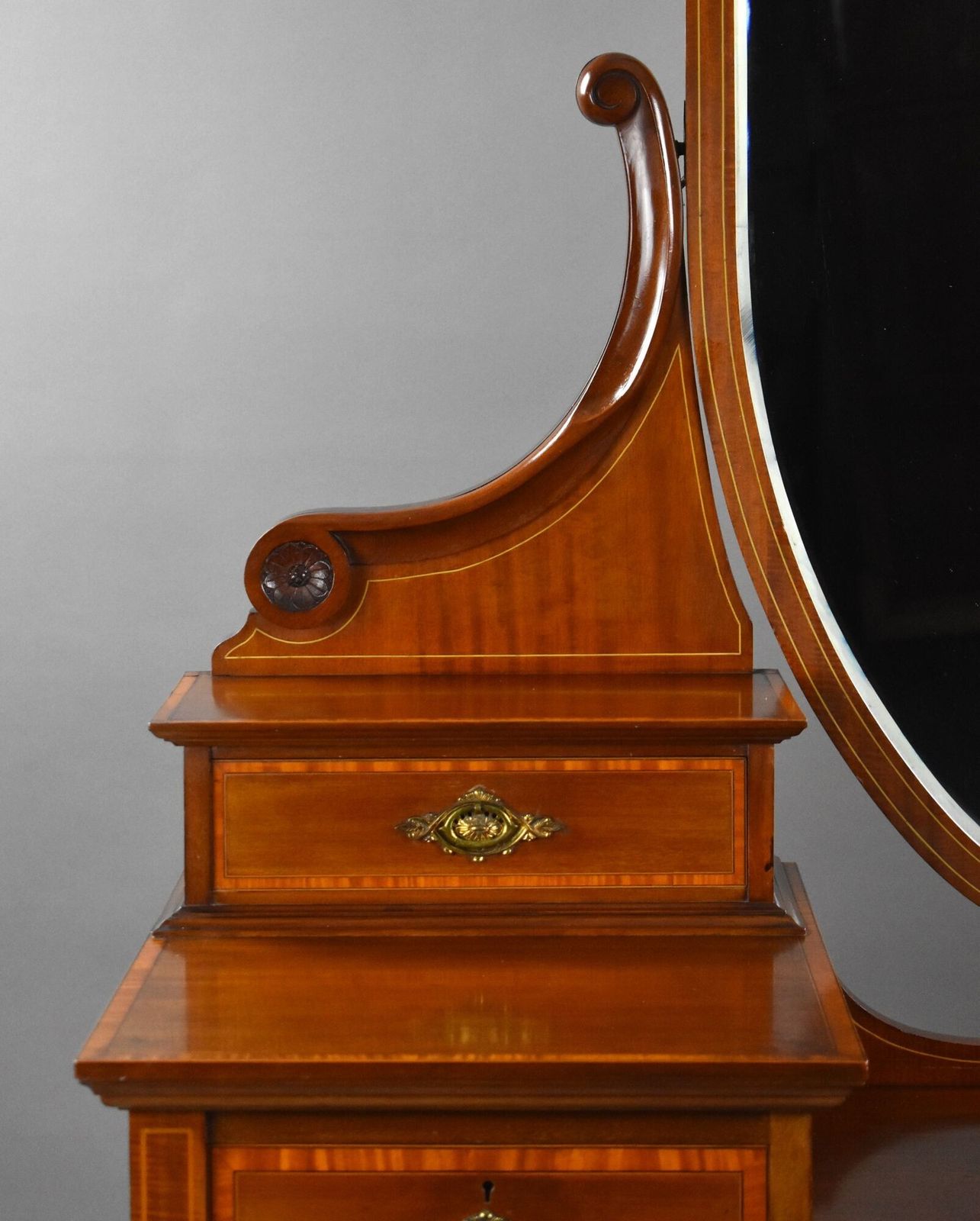 Edwardian Mahogany Dressing Table photo vintage