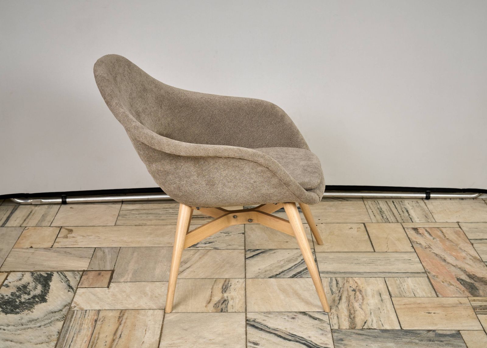 Shell Lounge Chair By Miroslav Navratil, 1960s, Czechoslovakia photo vintage