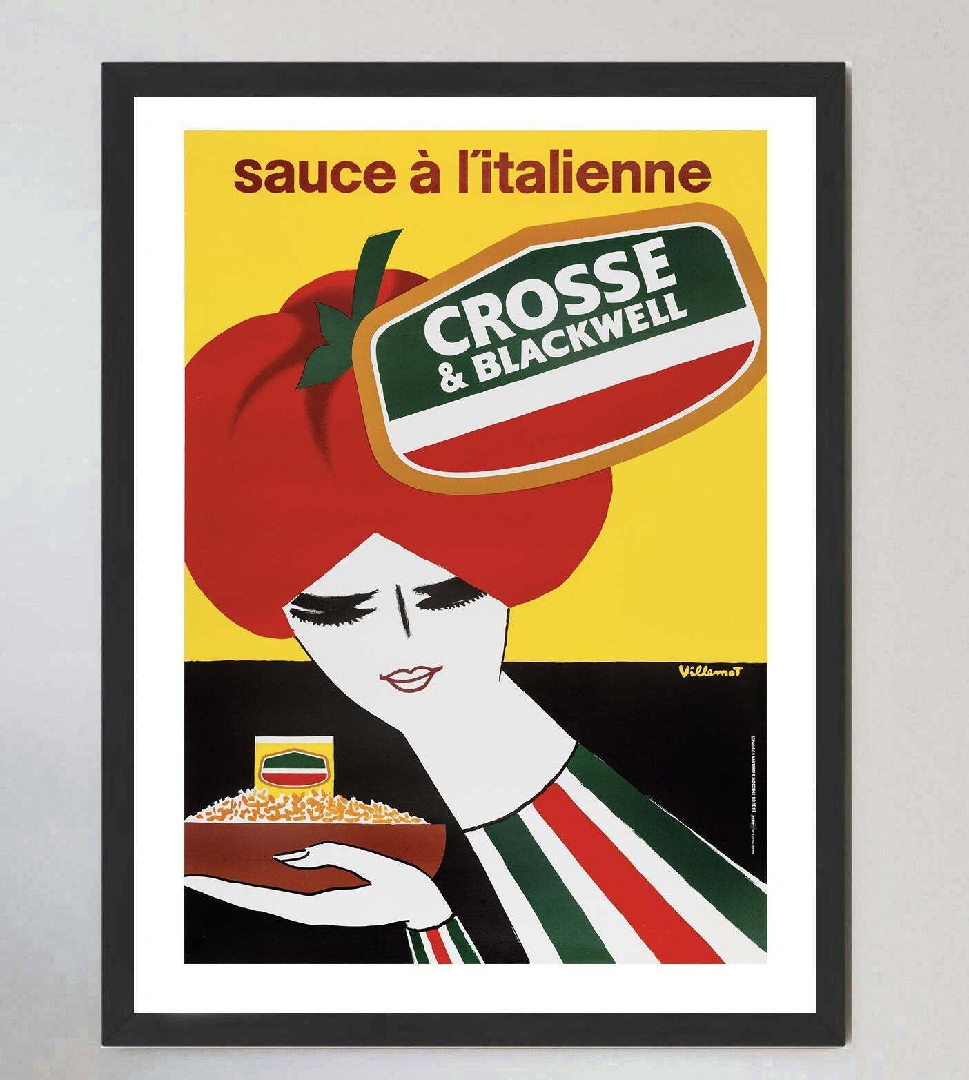 Crosse & Blackwell Italian Sauce   Villemot Original Vintage Poster photo furniture