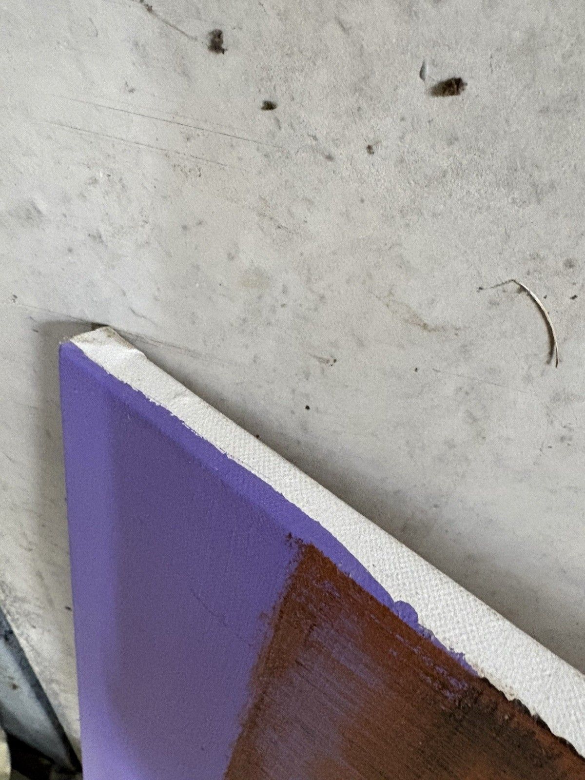 Art Vtg Mid Century Style Abstract Art School Wall Hanging Painting Picture R1011 photo