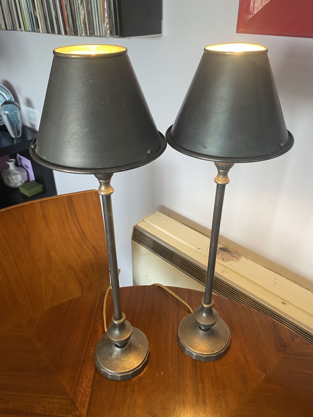 Pair Of Chehoma Metal Lamps, Late 20th Century photo furniture