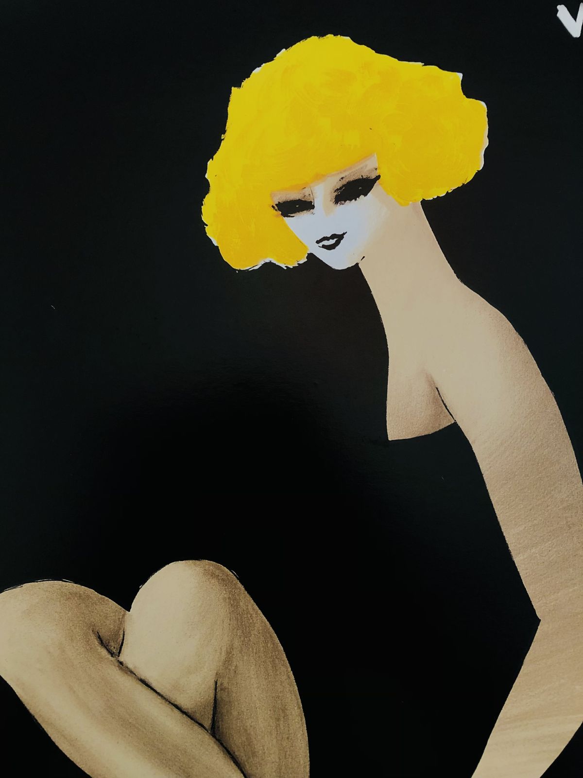 Bernard Villemot, C.A. 1980s   Bally  Femme Blonde   Original Vintage Poster Linen Backed On Canvas photo for sale