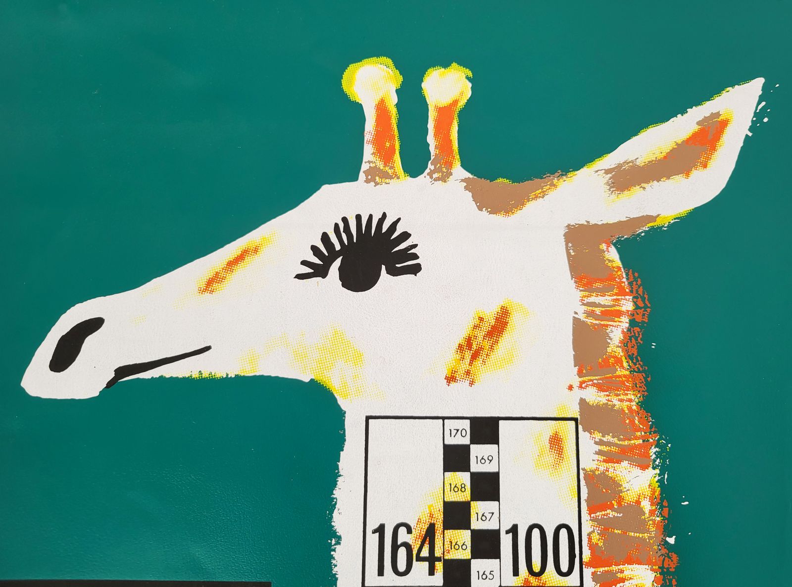 Mid Century Children's Height Chart, "Giraffe", Czech Republic, 1960s photo for sale