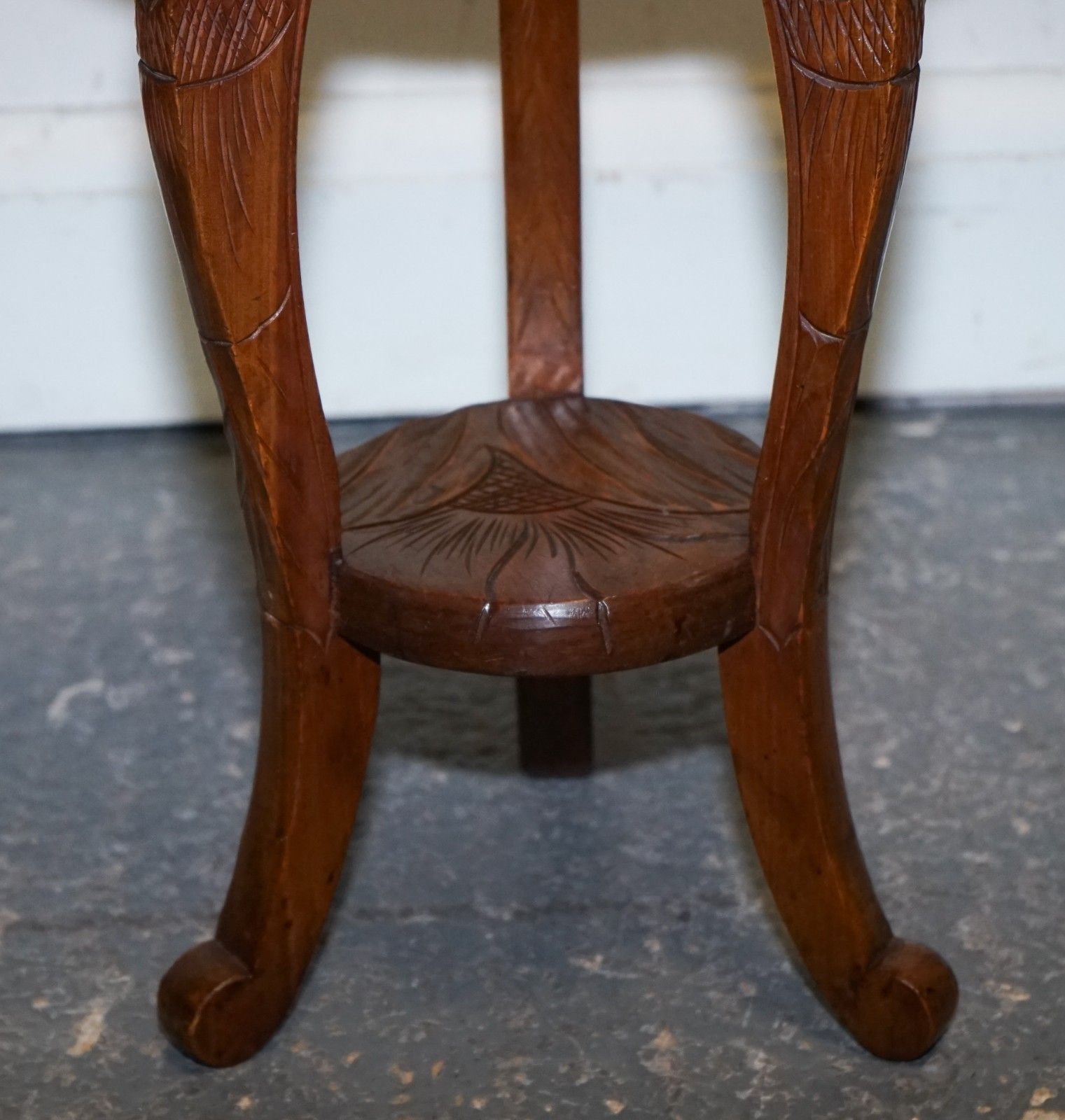 Restored 19th Century Libertys London Hand Carved Occasional Side Lamp Table photo vinterior