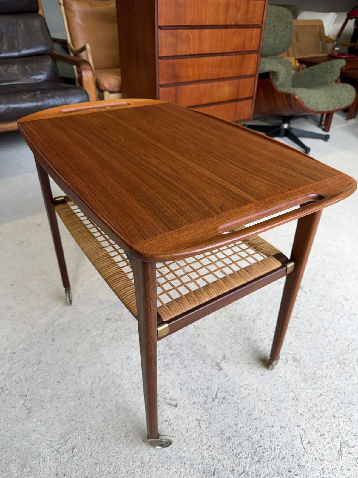 Furniture Danish Mid Century Serving Trolley By Johannes Andersen For Silkeborg C.1960s photo