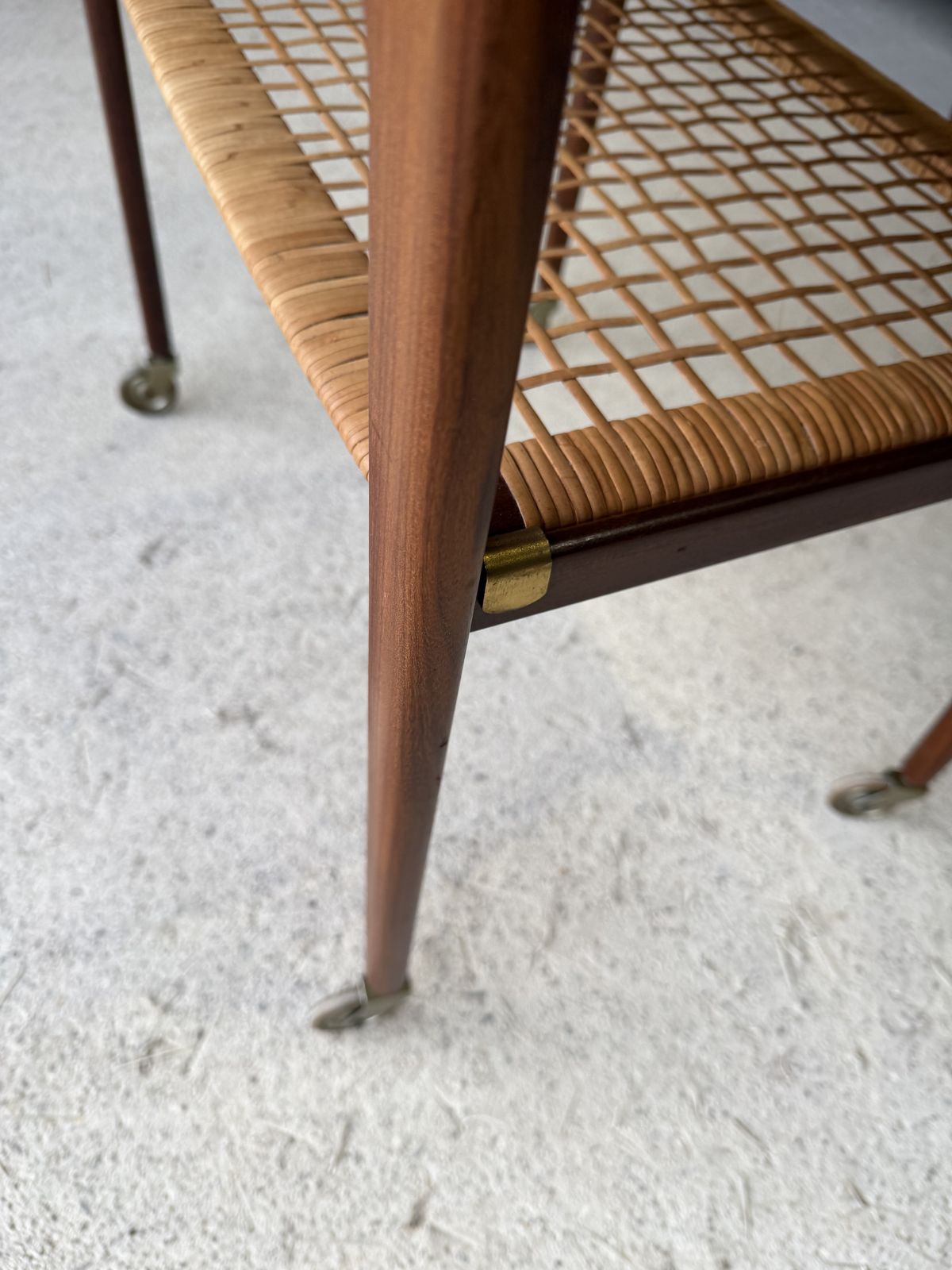 845.0 Danish Mid Century Serving Trolley By Johannes Andersen For Silkeborg C.1960s photo