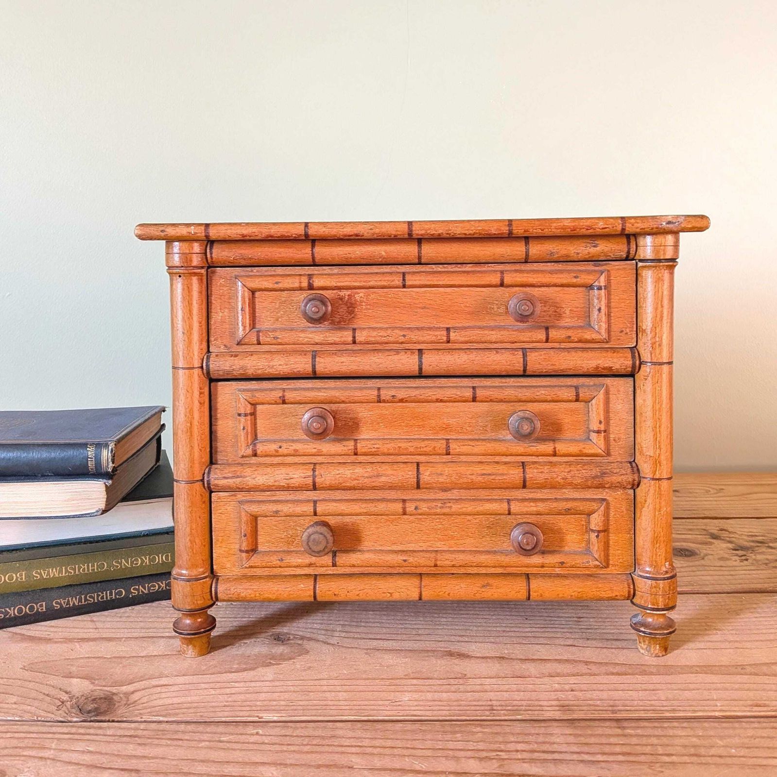 An Antique French Miniature Chest Of Drawers Possibly An Apprentice Piece C1900 photo furniture