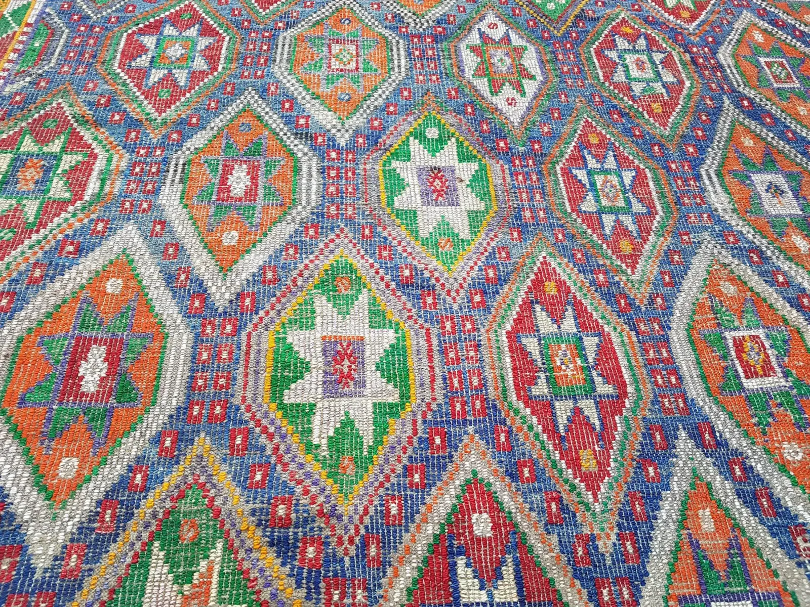 Textiles Turkish Jajim Kilim Rug 6'1" X 7'5" photo
