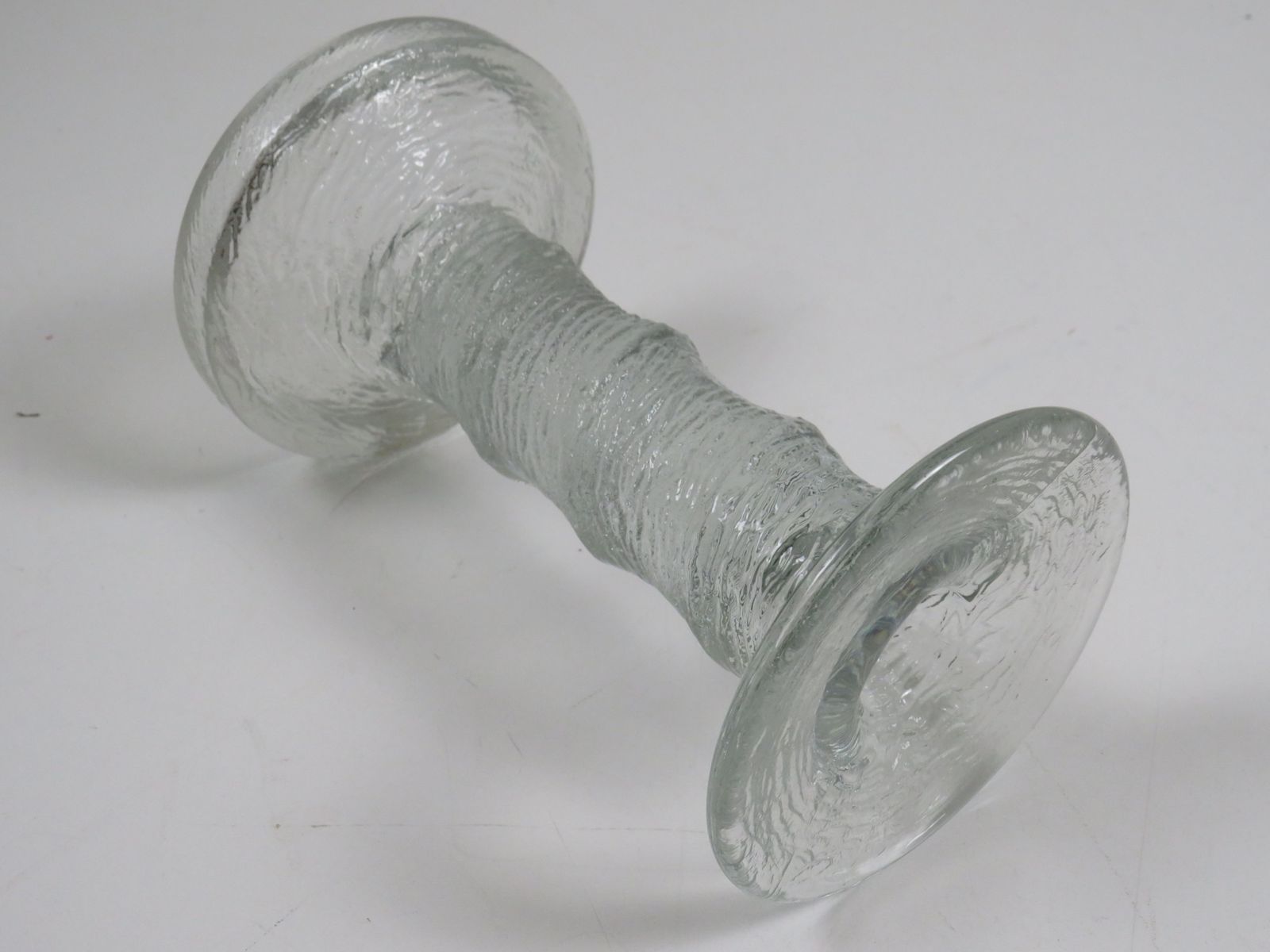 Scandinavian Ice Glass Candle Holder, Finnish Design, 1960s photo furniture