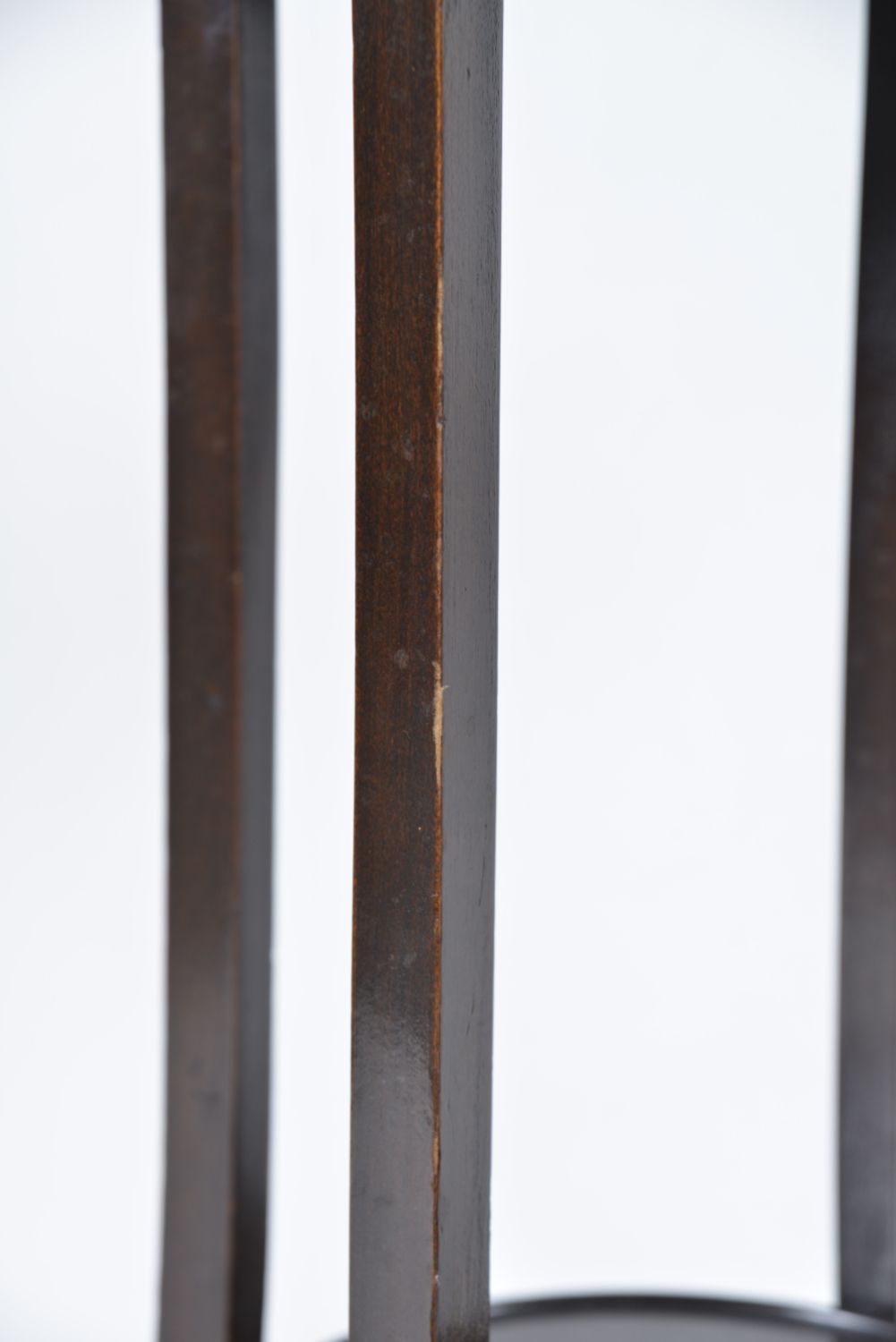 Pair Antique Mahogany Birch Wood Plant Stands Jardinières Torchiere English photo vintage