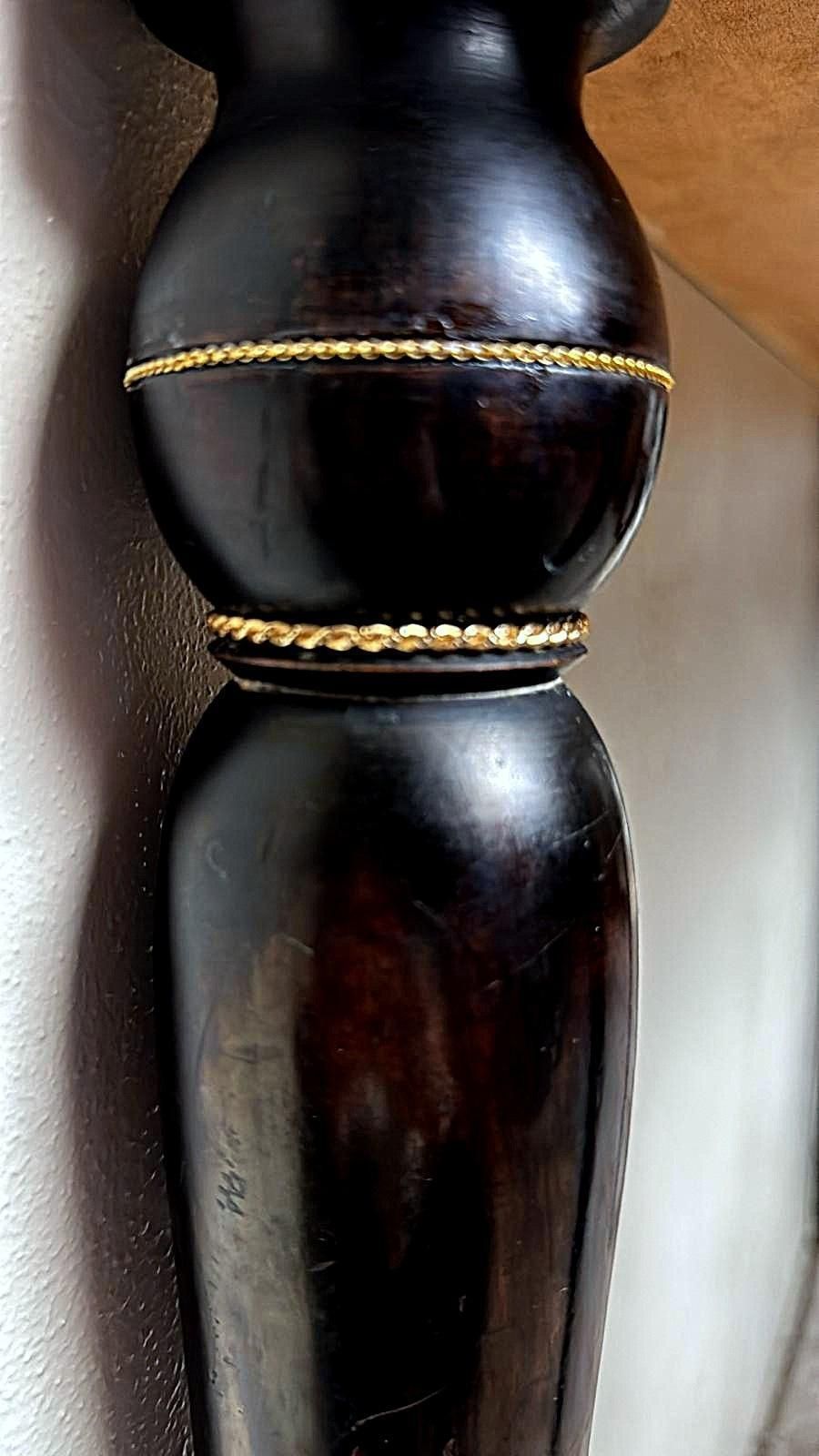 photo vinterior Italian Console Table 1950s In Ebonized Wood And Verde Alpi Marble