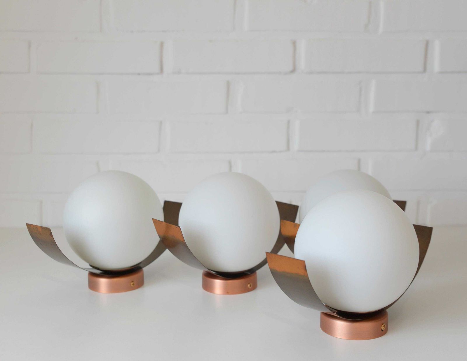 photo furniture Vintage Wall Lamps / 1 Of 4 / Brutalist Sconces / Copper Ceiling Light / Mid Century Sputnik Light Fixture / Yugoslavia 1970's /