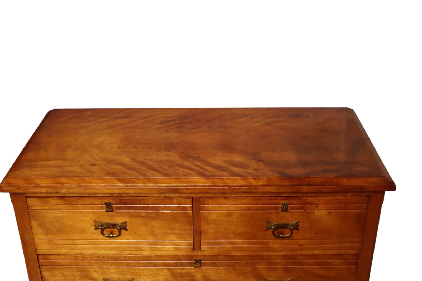 Antique Edwardian Satin Walnut Chest Of Drawers photo furniture