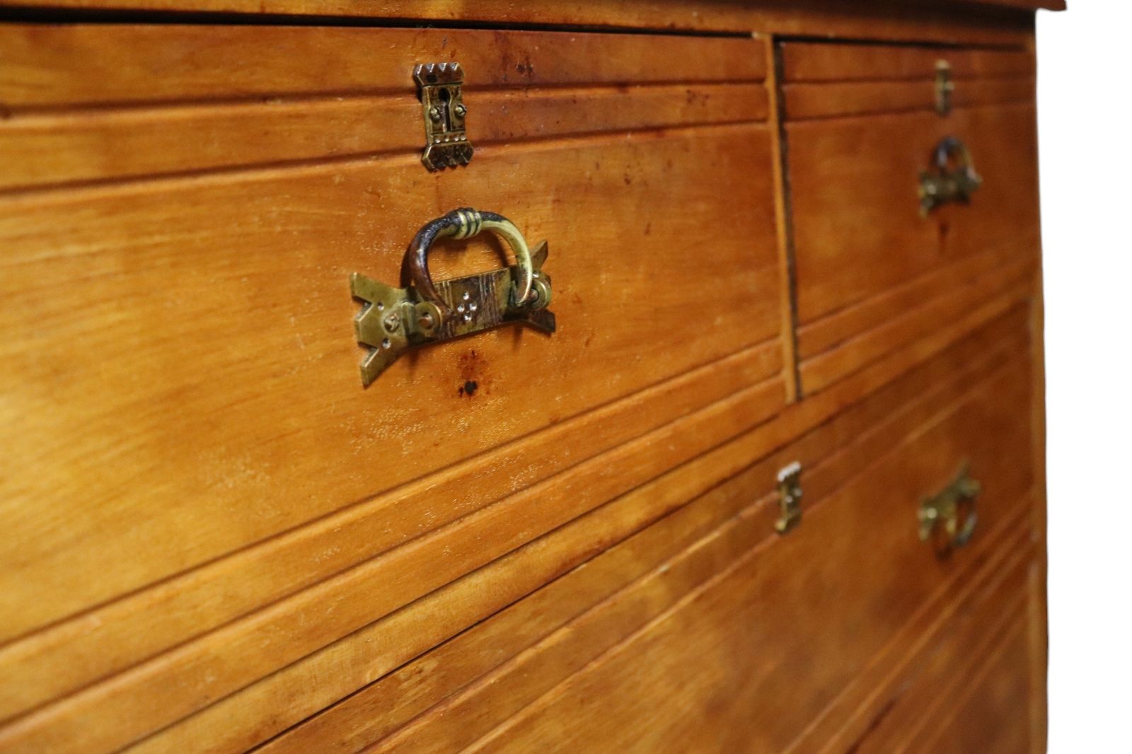 Antique Edwardian Satin Walnut Chest Of Drawers photo 395.0
