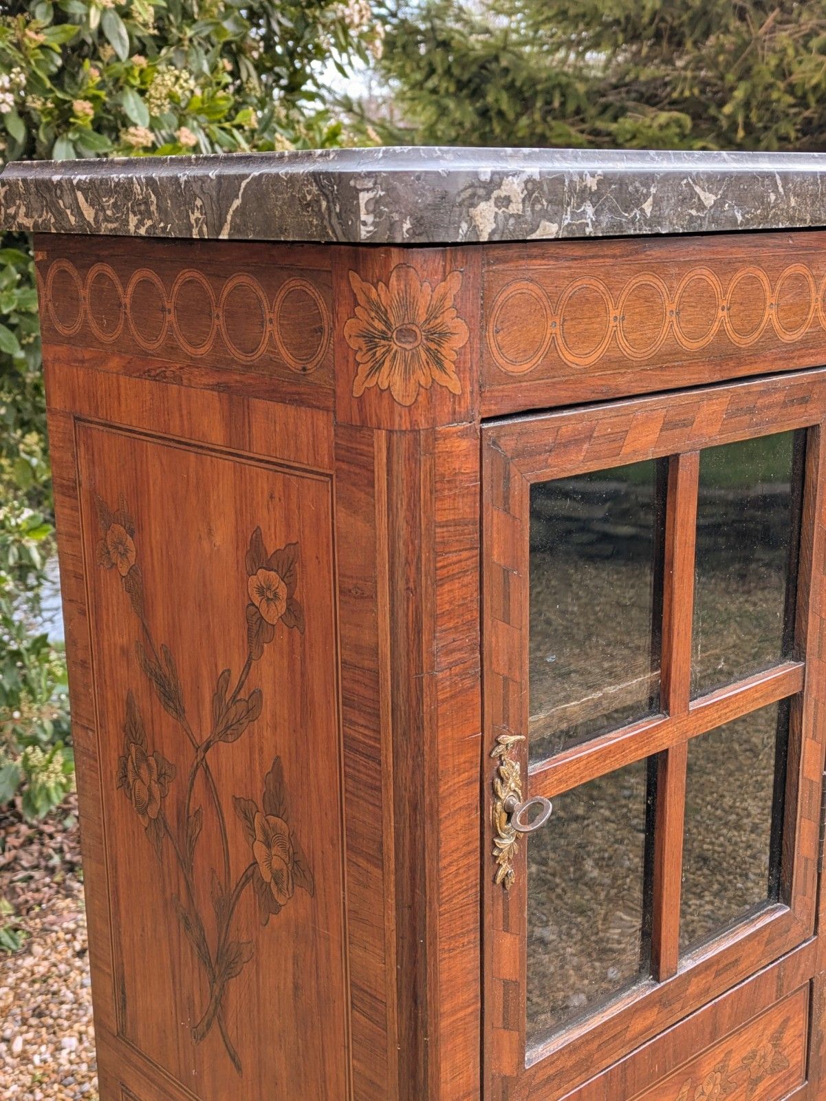 Rare 18th Century French Kingwood & Marble Side Cabinet photo Furniture