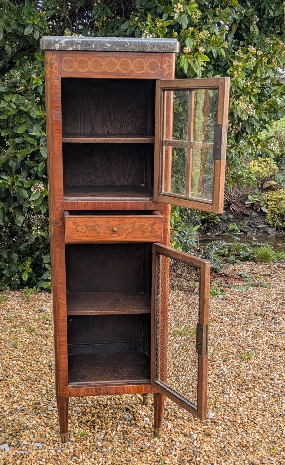 Rare 18th Century French Kingwood & Marble Side Cabinet photo buy