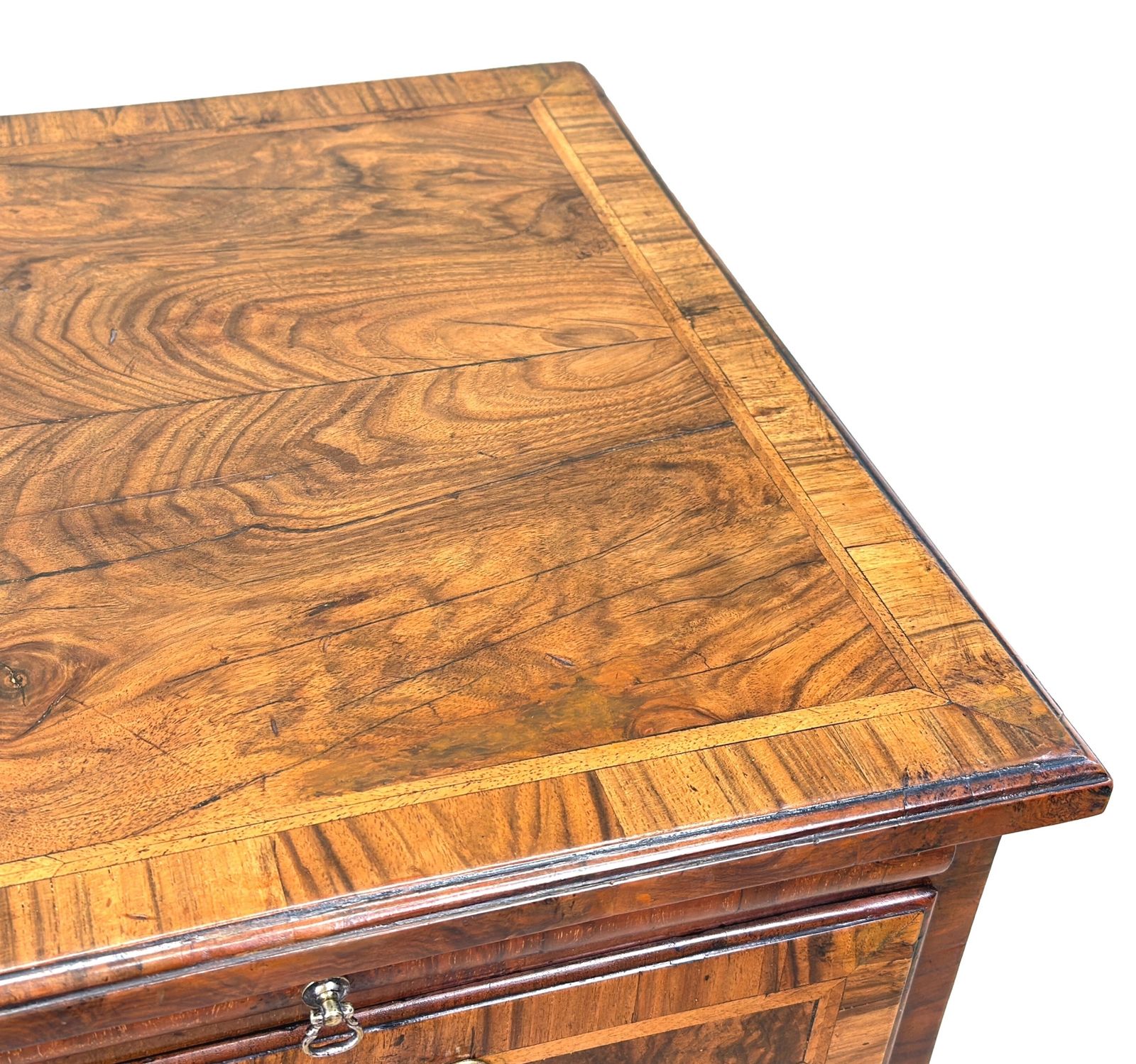 photo for sale Small 18th Century Georgian Walnut Chest Of Drawers (England, Circa 1720)