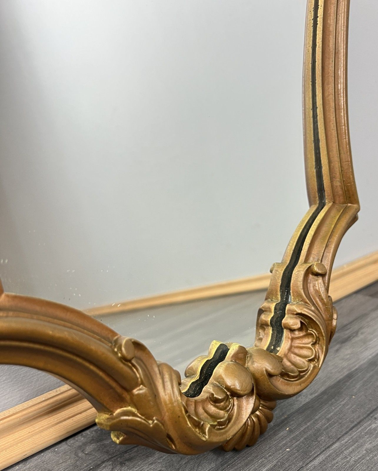 Mirror Vintage French Ornate Wall Mirror Gilt Frame Wall Decor Lot 4718 photo vinterior
