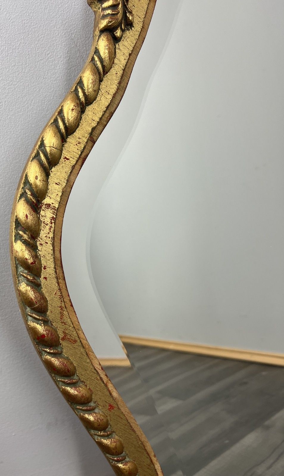 Mirror Vintage French Ornate Wall Mirror Gold Finish Wall Decor Lot 4716 photo 189.0
