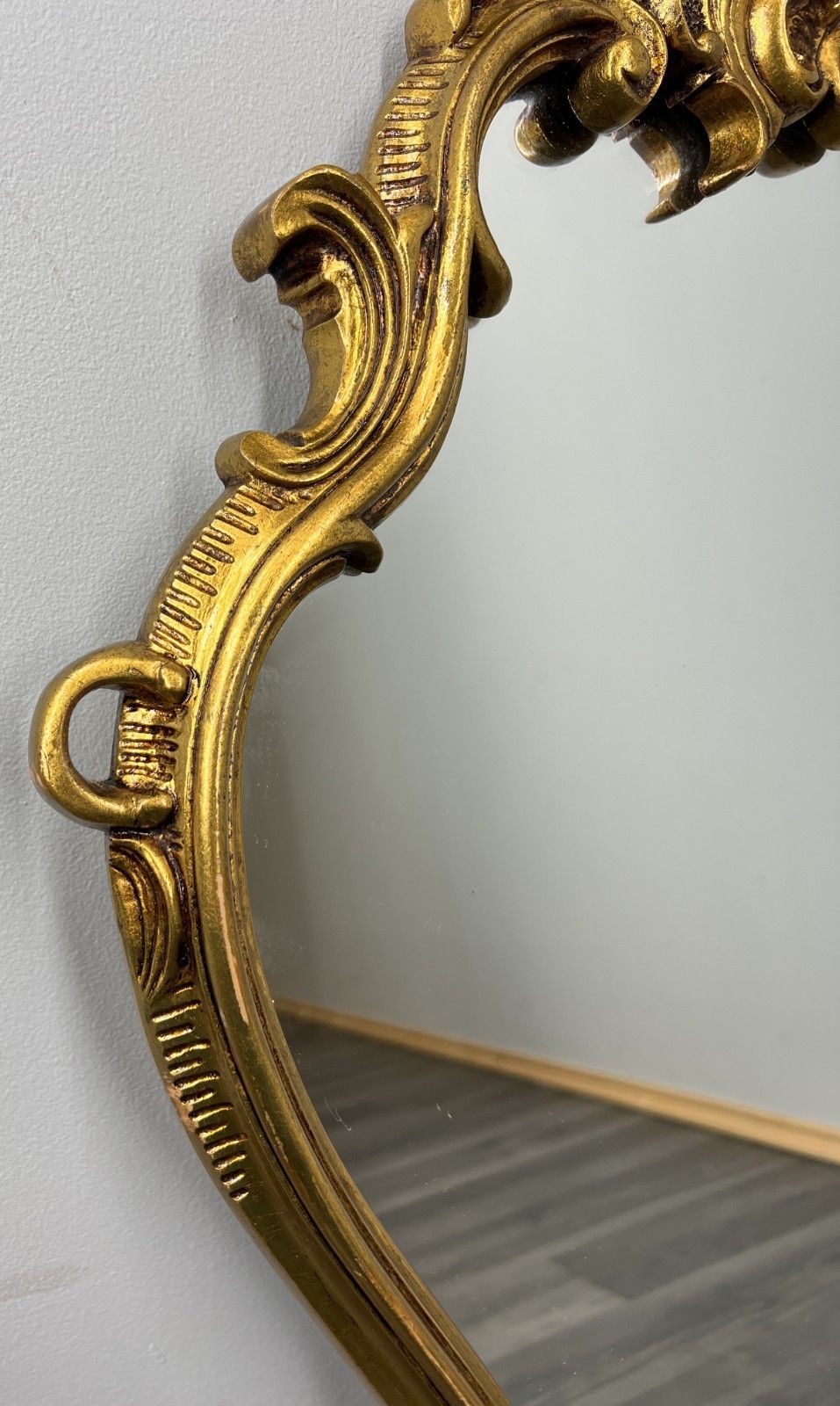 Mirror Vintage French Ornate Wall Mirror Gold Finish Wall Decor Lot 4711 photo for sale
