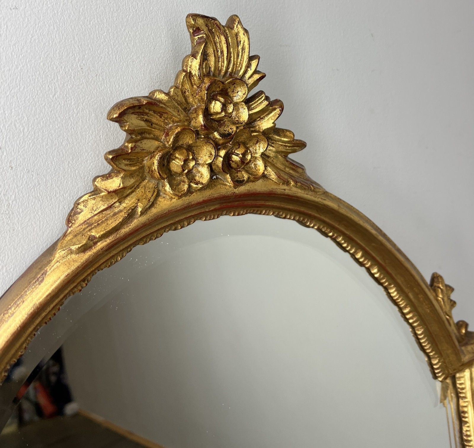 Mirror Vintage French Ornate Wall Mirror Gold Finish Wall Decor Lot 4709 photo for sale