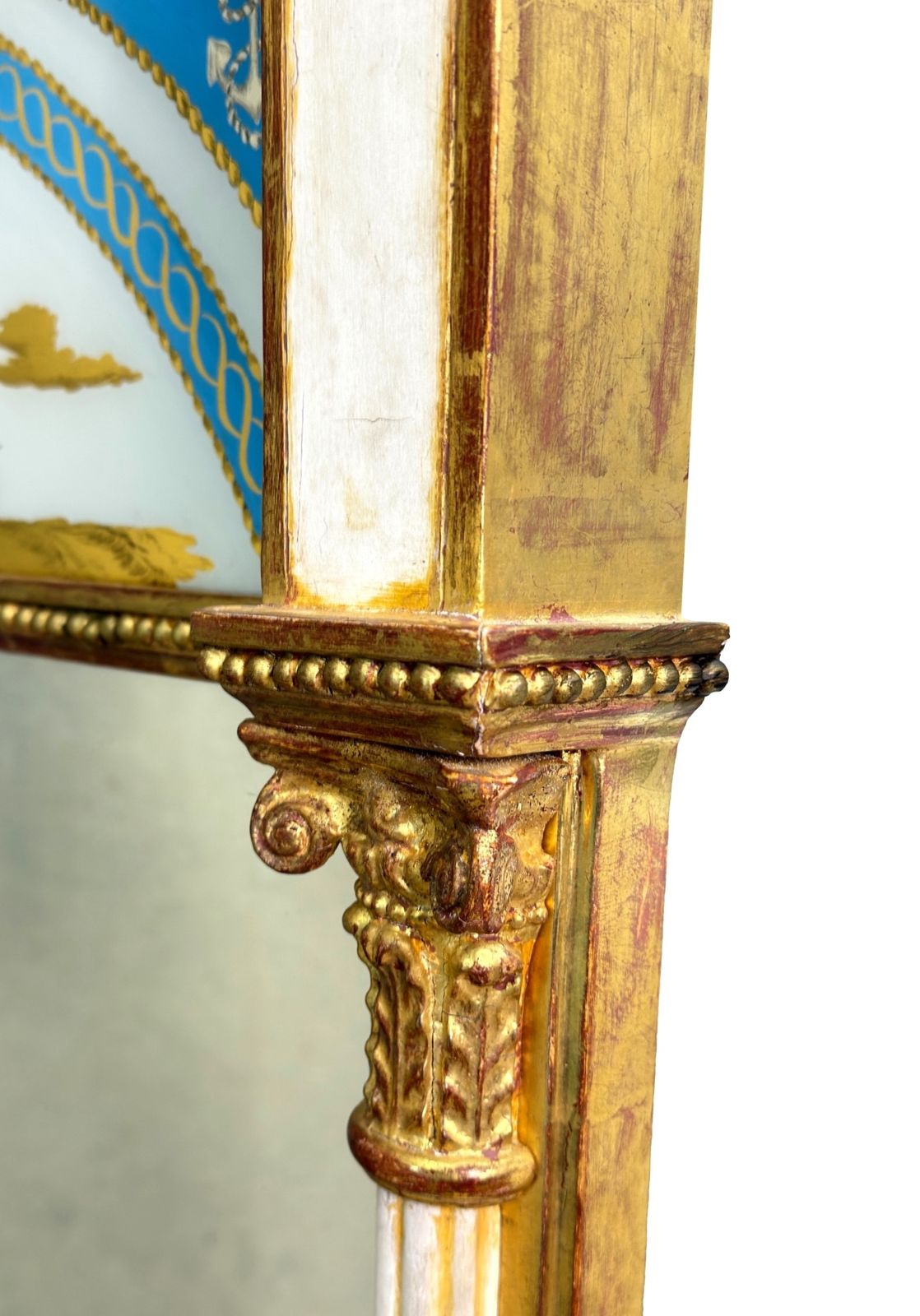 Pair Of Early 19th Century Painted & Gilded Pier Mirrors (England, Circa 1820) photo furniture