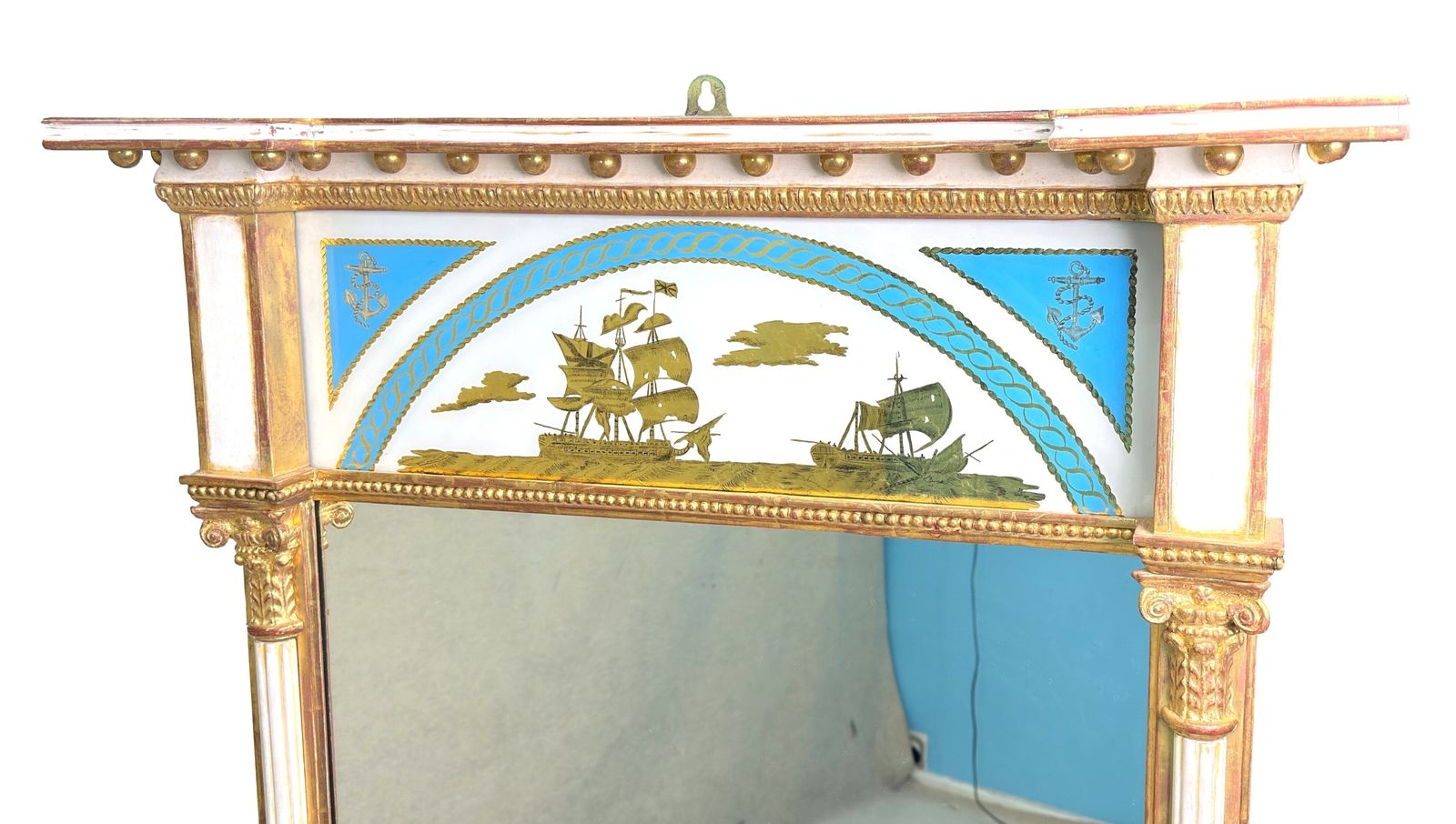 Pair Of Early 19th Century Painted & Gilded Pier Mirrors (England, Circa 1820) photo 11250.0