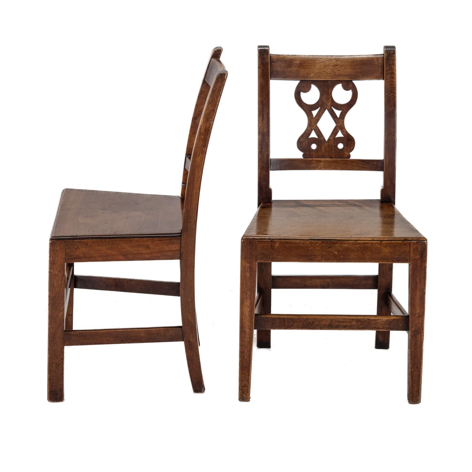 Furniture Pair Of Early 19th Century English Elm Country Chairs, Circa 1800–1820 (Georgian, George III) photo