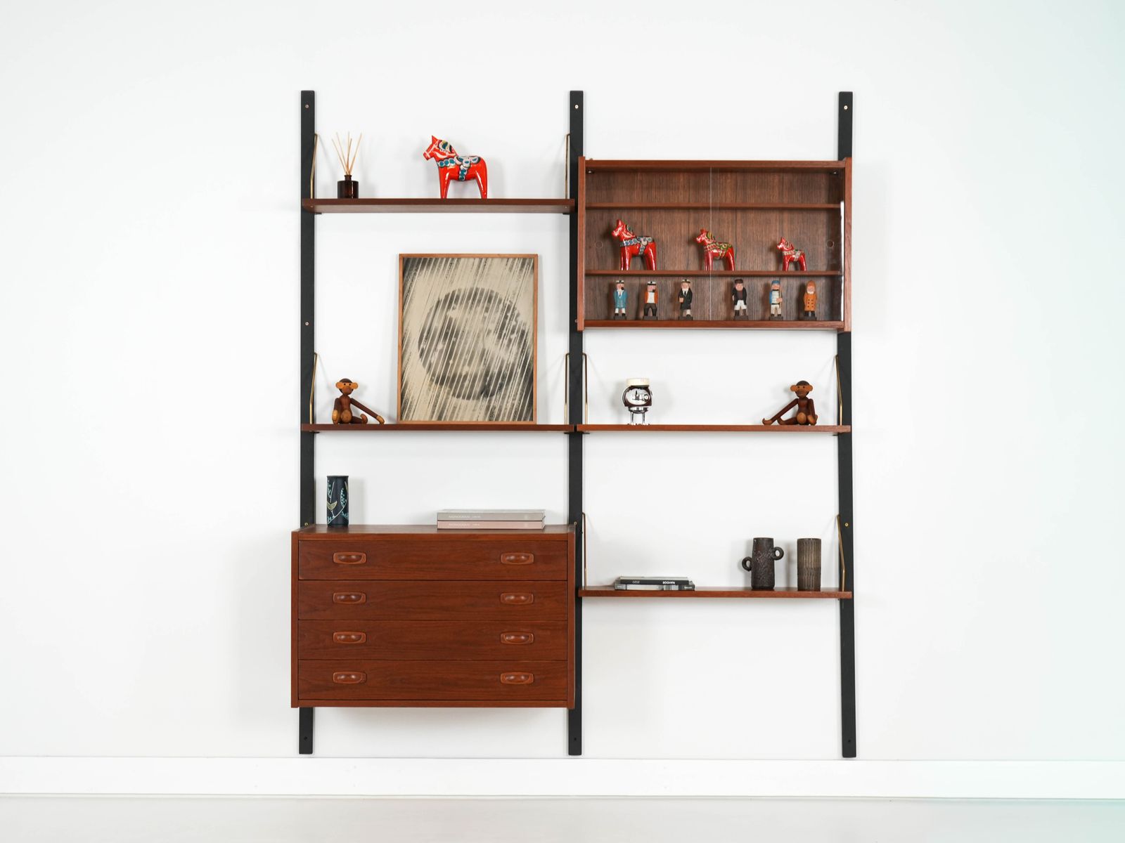Teak Wall Unit Ps System, Danish Design, 1960s, Manufactured By Randers Møbelfabrik photo furniture