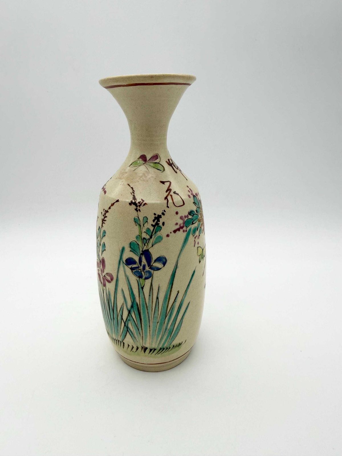 Antique Japanese Satsuma Vase, Small Hand Painted Satsuma Vase 1800s photo Home Decor