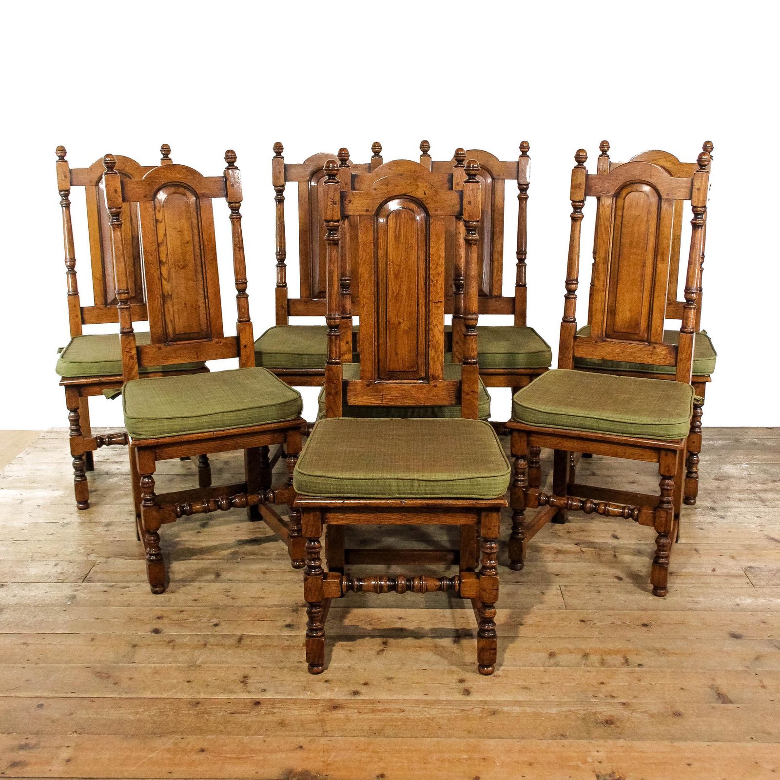 Set Of Eight Solid Oak Dining Chairs | Set Of Chairs | Antique Chairs | Dining Chairs | Kitchen Chairs