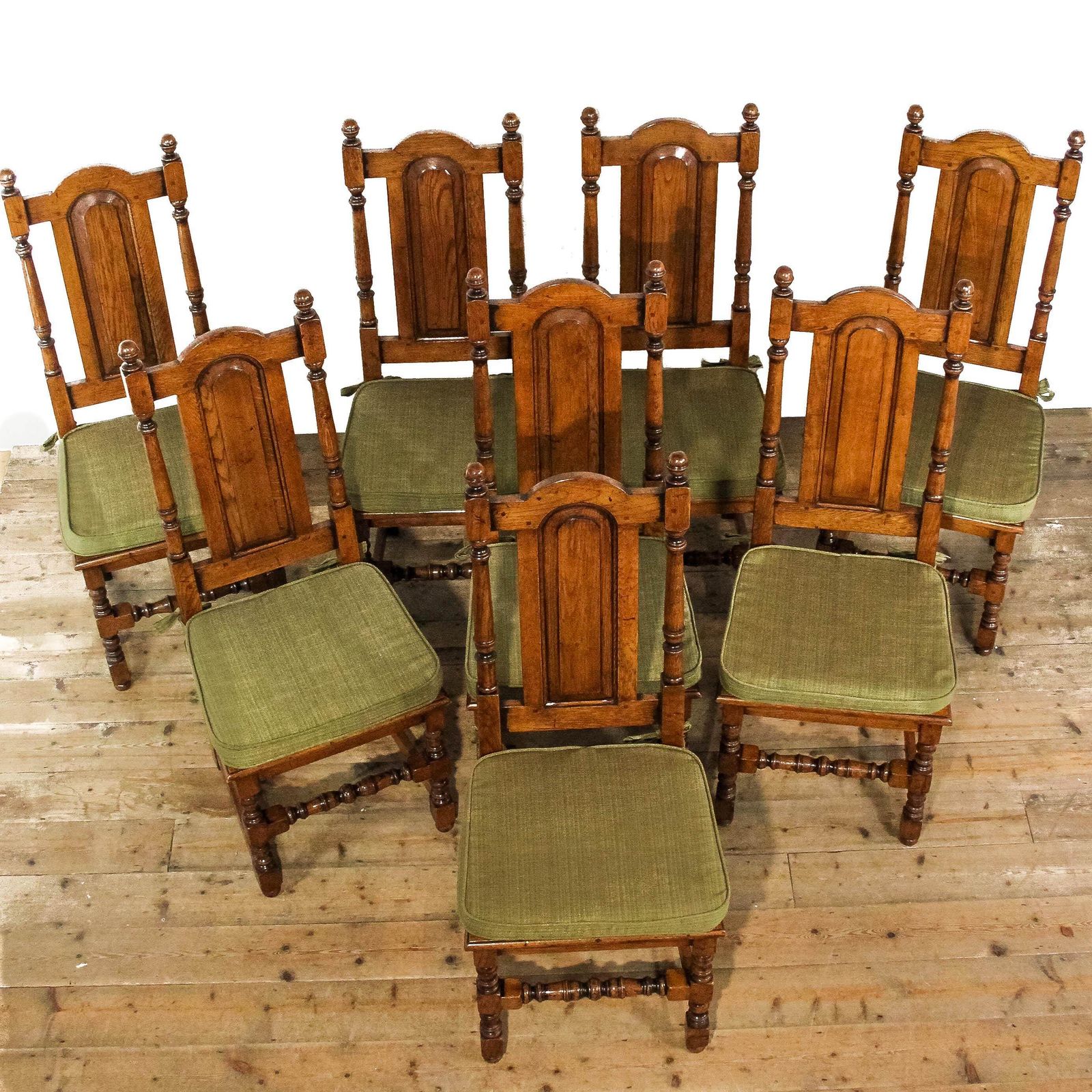 Set Of Eight Solid Oak Dining Chairs | Set Of Chairs | Antique Chairs | Dining Chairs | Kitchen Chairs photo furniture