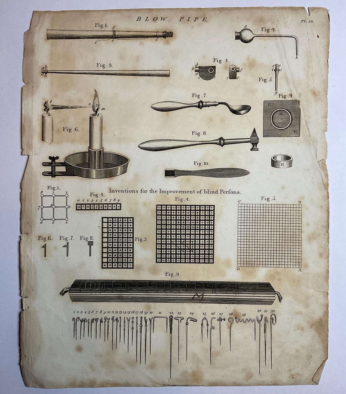 Antique Original Set Of 9 Georgian Book Plates. photo vintage
