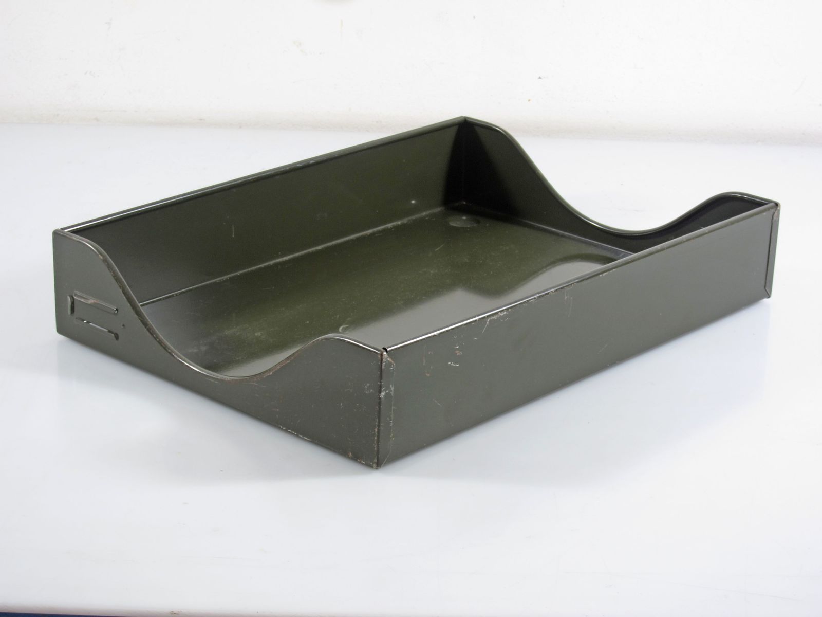 Bauhaus Style Vintage Industrial Green Letter Tray photo furniture