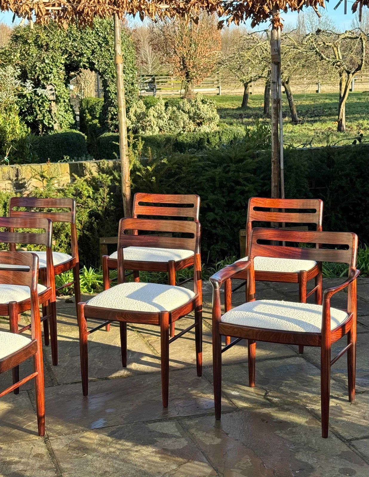 Eight H W Klein For Bramin Rosewood Dining Chairs Denmark 1960 photo 6000.0