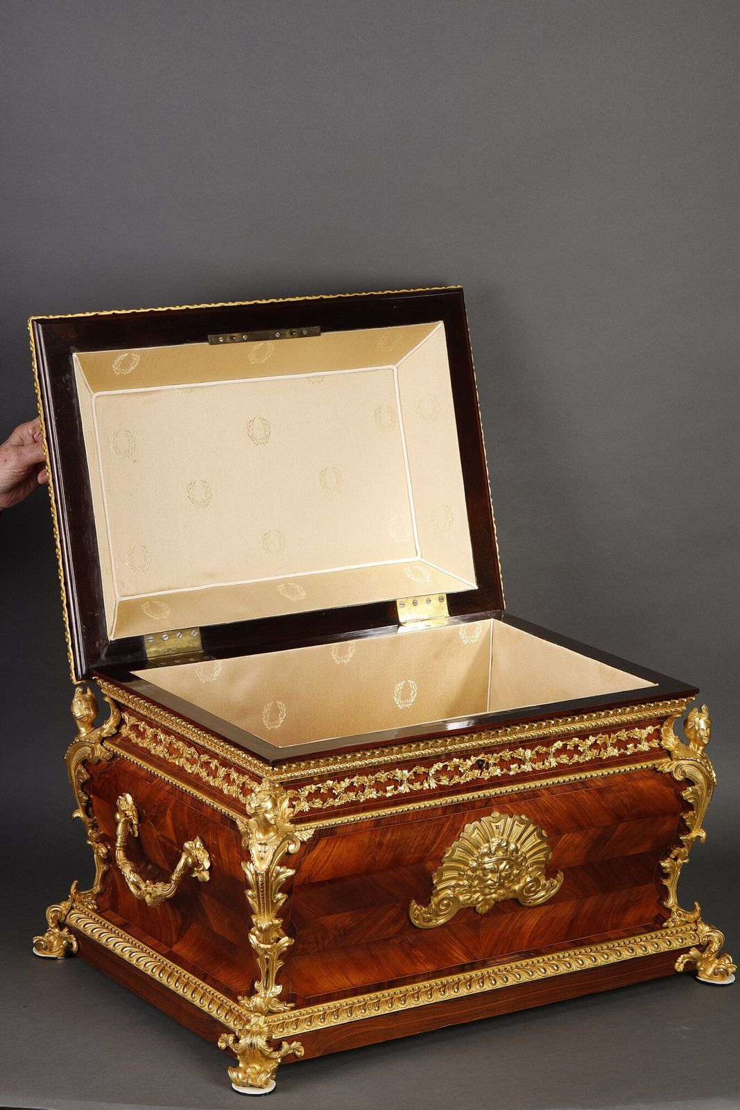 Louis XV Style Box In Rosewood, Gilt Bronze And Porcelain, Napoleon III photo furniture