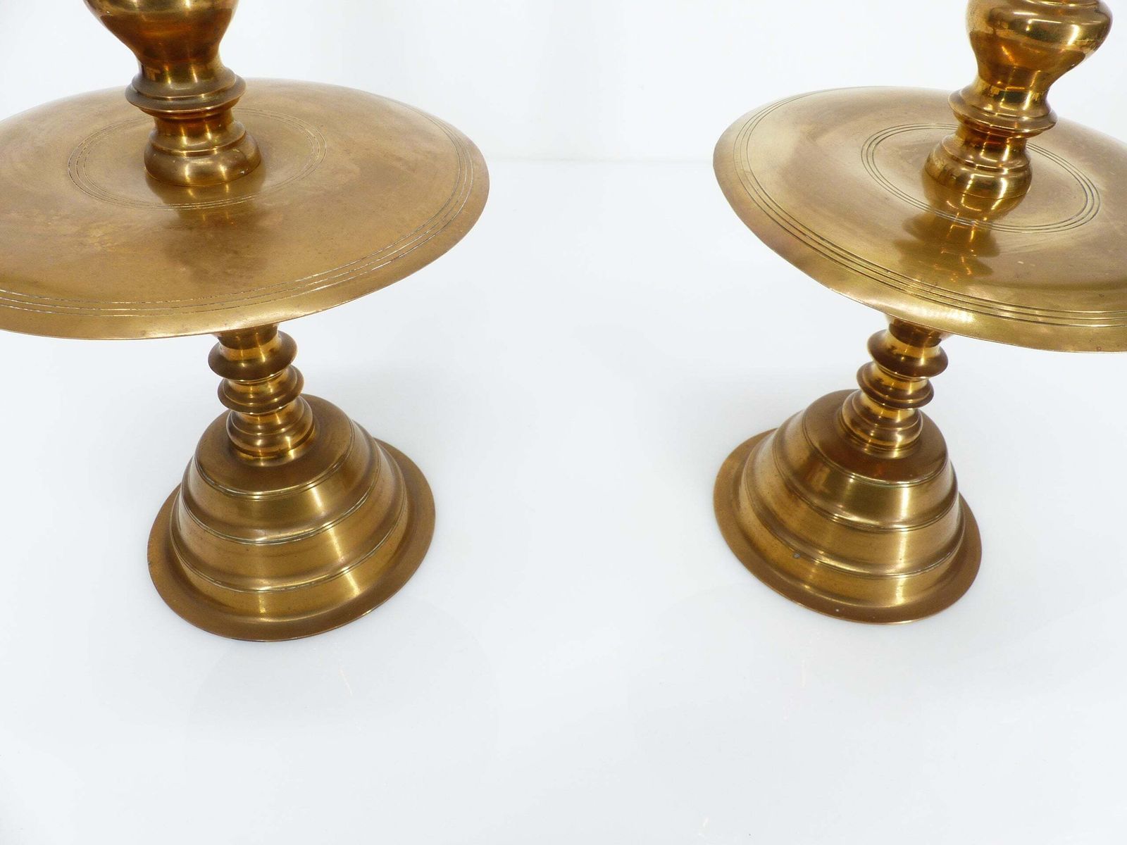 Pair Of Brass Altar Candlesticks, Vietnam, 20th Century photo Home Decor