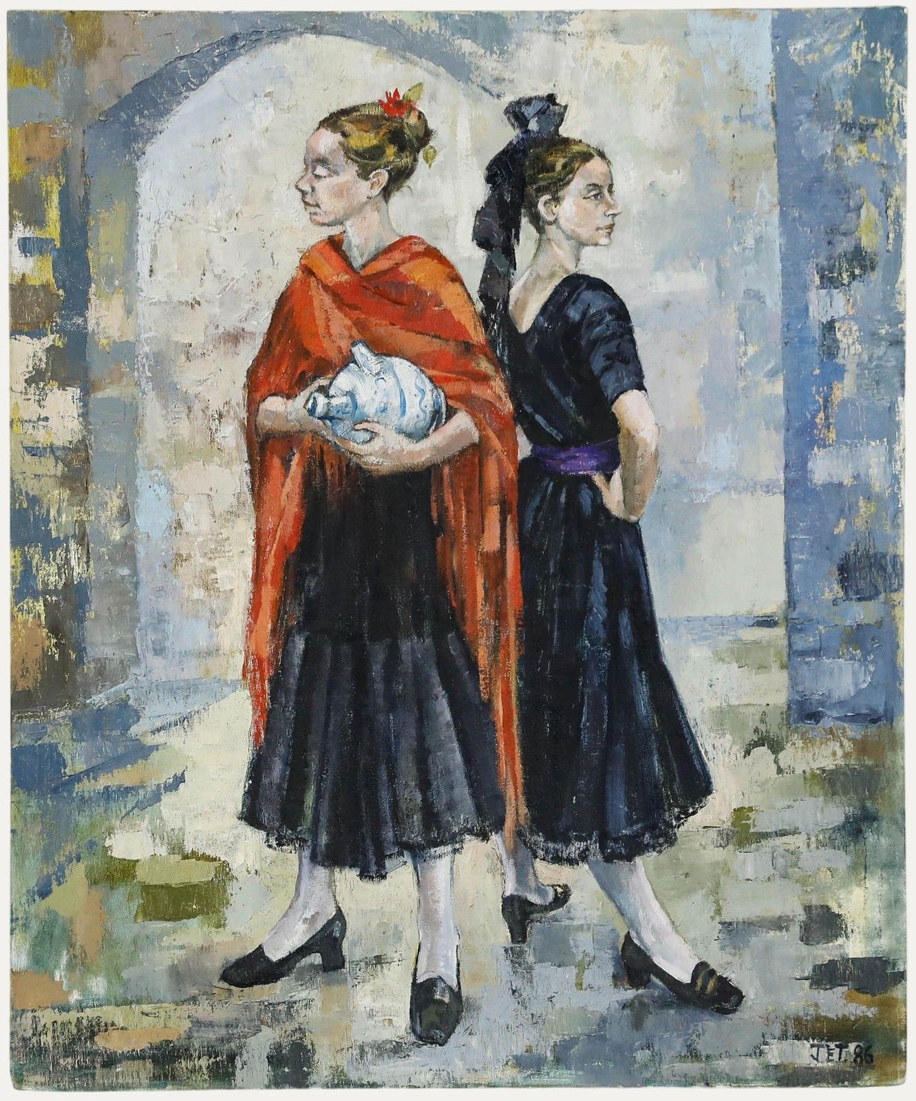 Joanne Thomson (1935 2024) 1986 Oil, Dancers