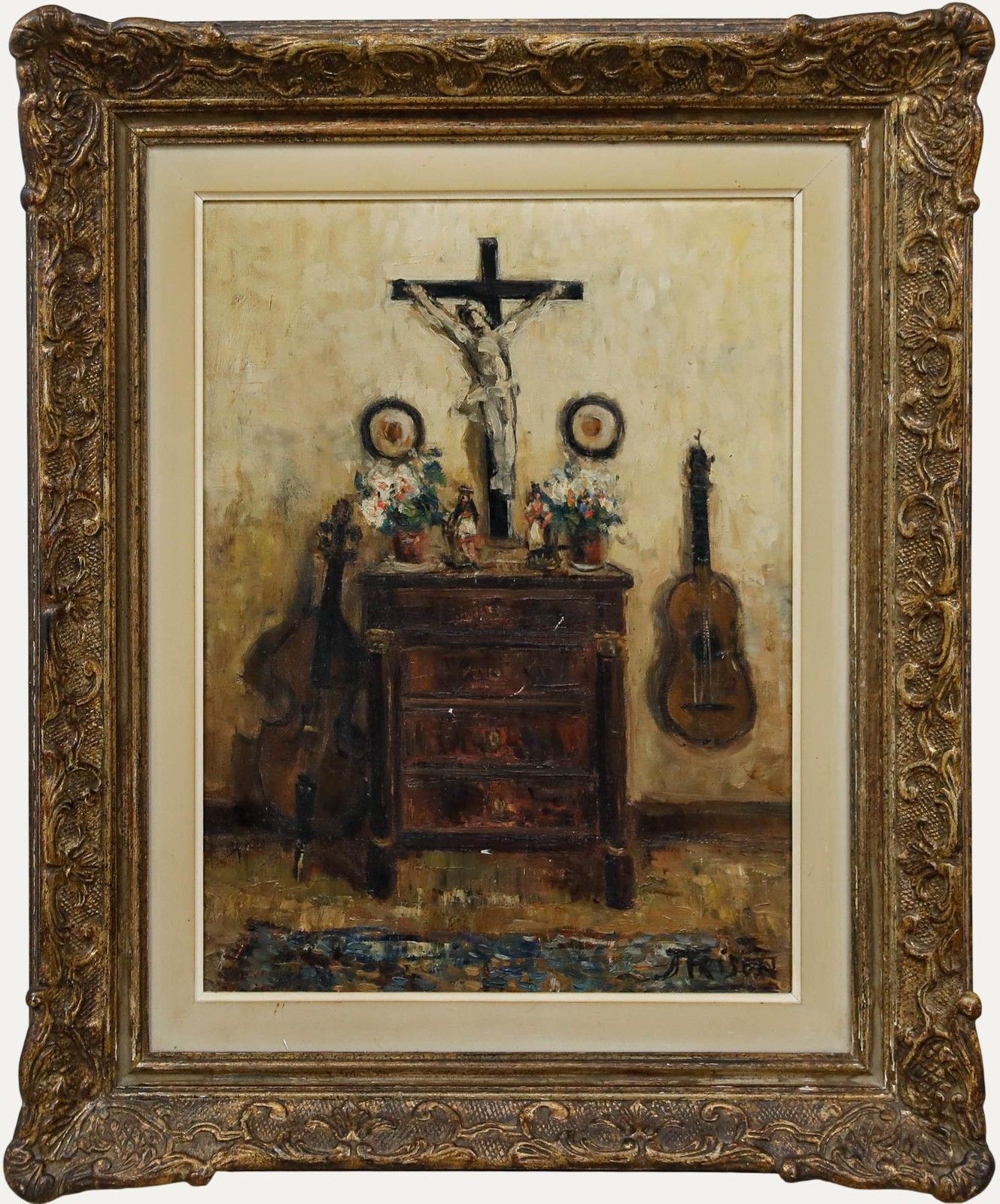 Jehan Frison (1882 1961) Framed Early 20th Century Oil, Le Meuble Empire