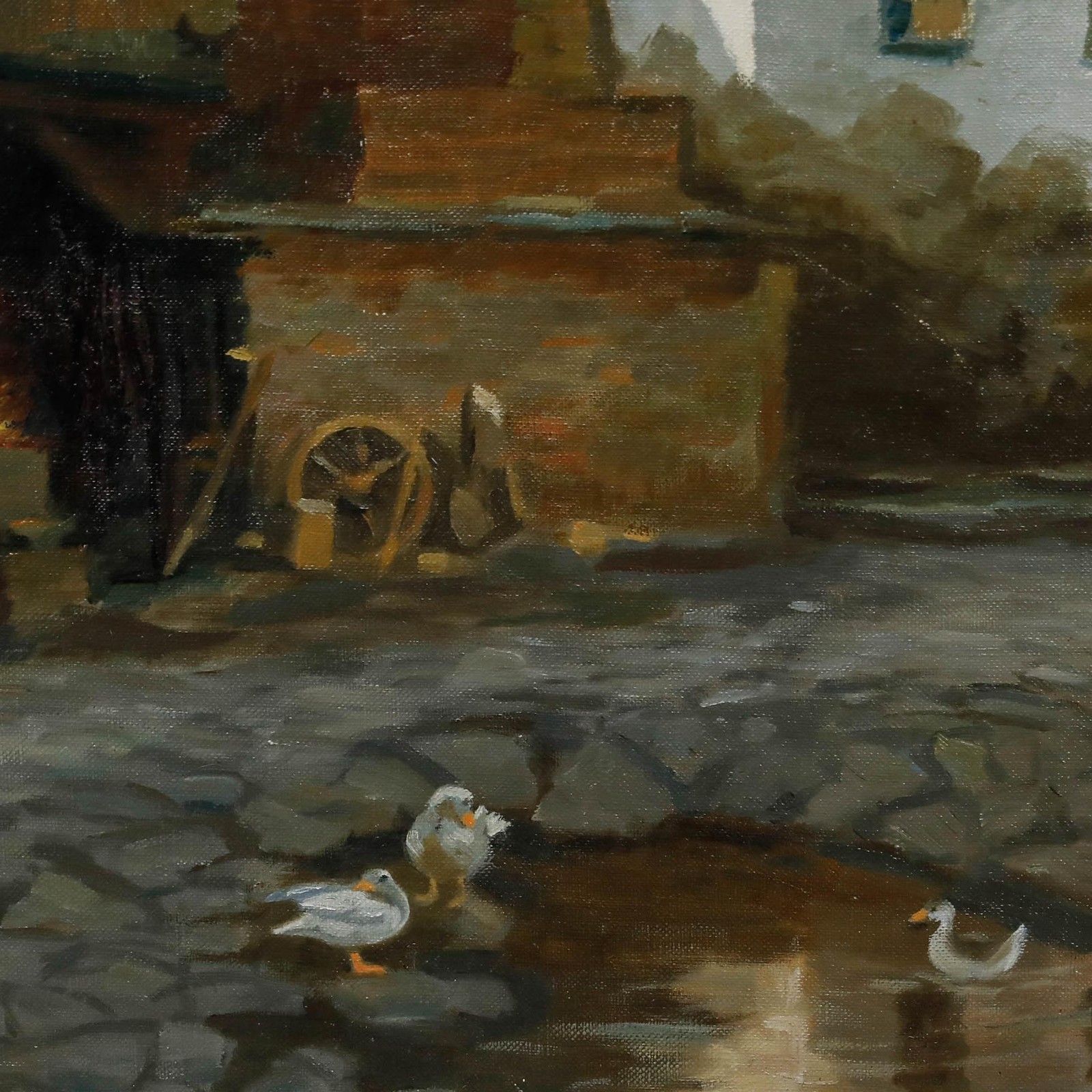 Emil Kiemlen (1869 1956) Framed Mid 20th Century Oil, Outside The Forge photo 325.0