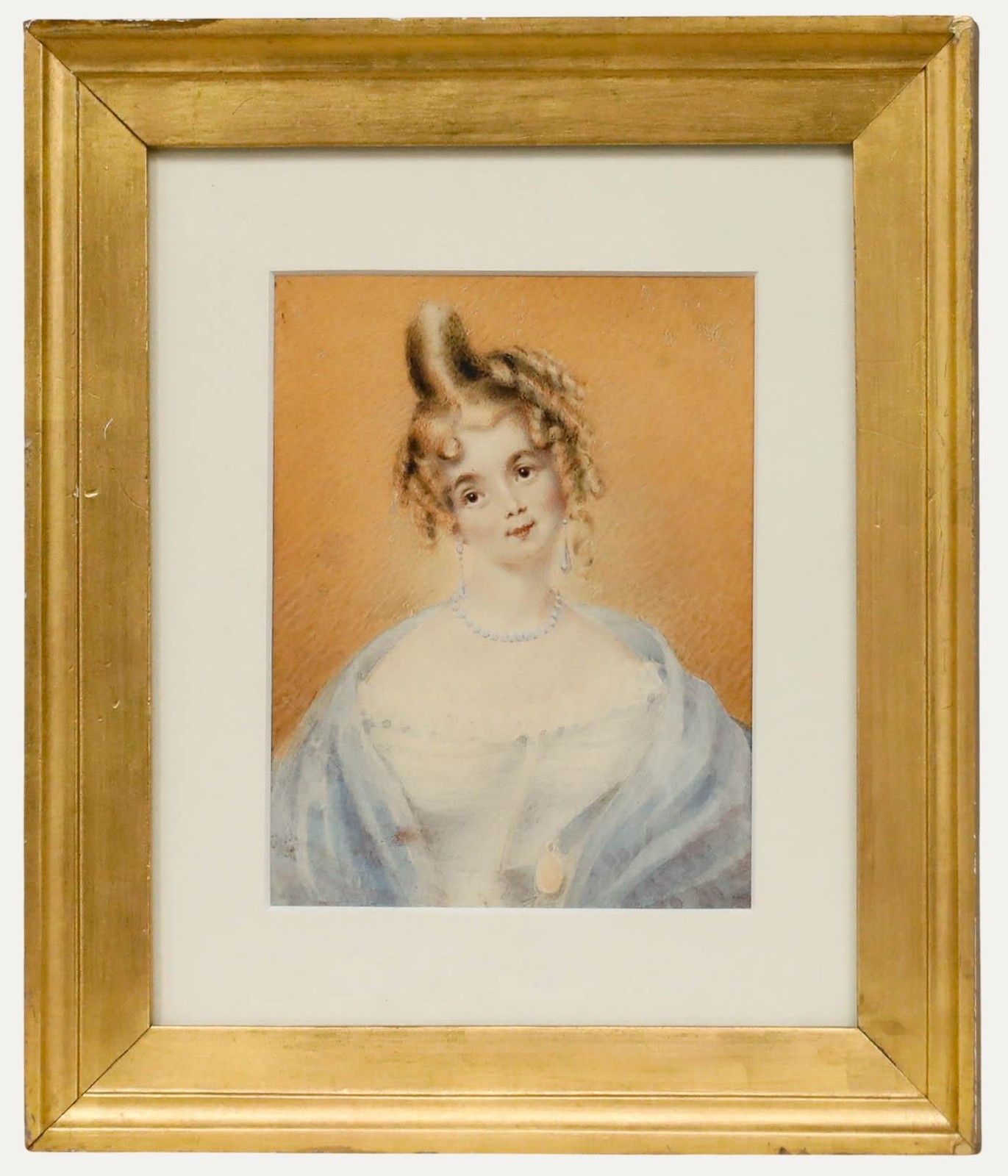 Attrib. Elizabeth Walker (1800 1876) Watercolour, Portrait Of A Regency Lady