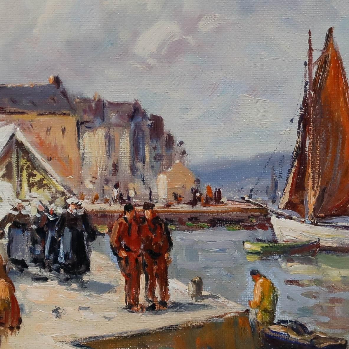 Eugene Demester (1914 1984) Mid 20th Century Oil, Loctudy, France photo 350.0