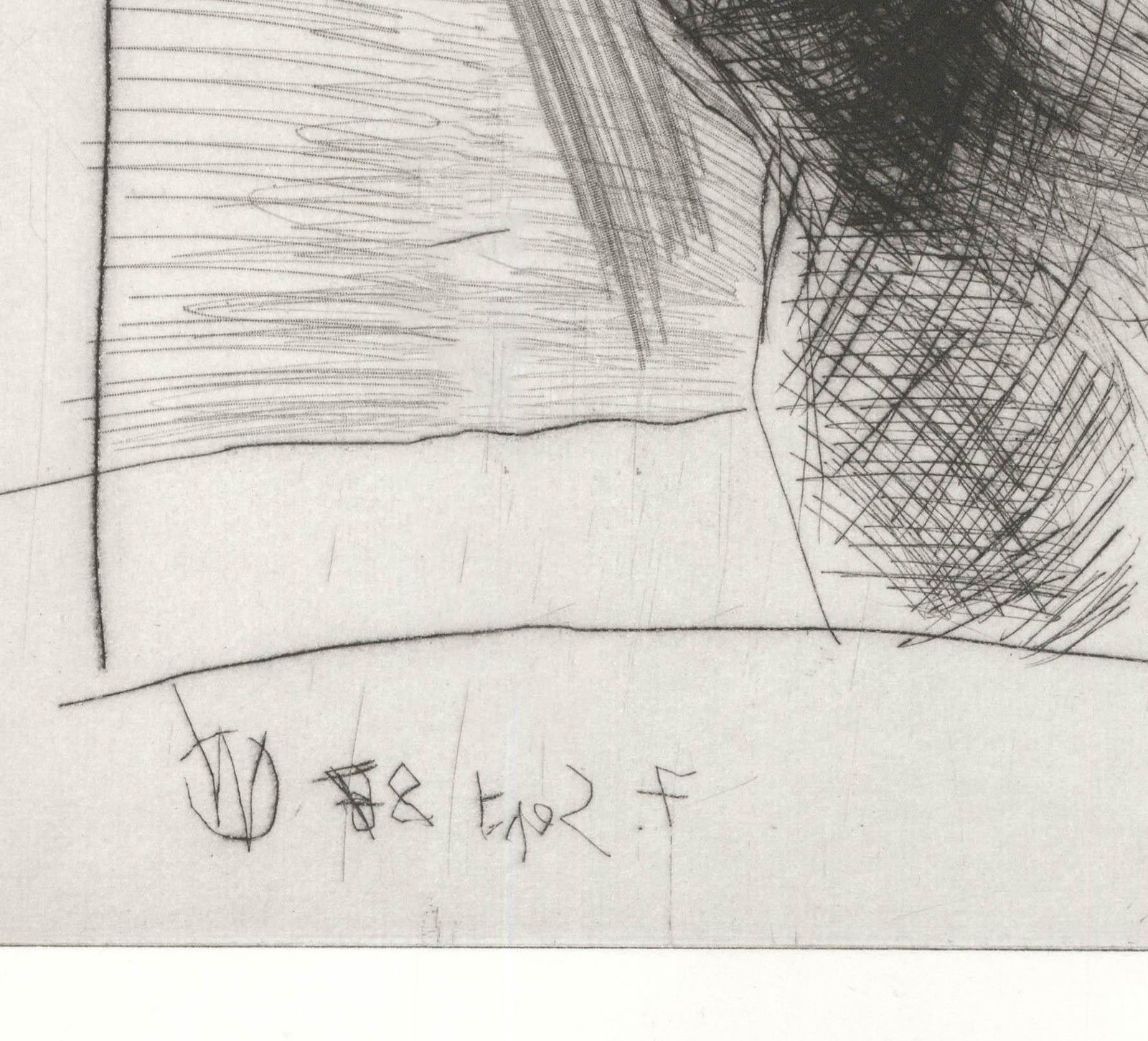 Waldemar Otto (1929 2020) 1987 Etching, Nude Study photo Art