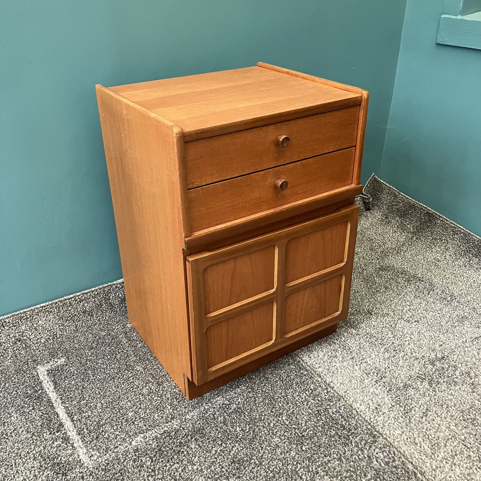 A Nathan Squares Mid Century Cabinet Made By Parker Knoll