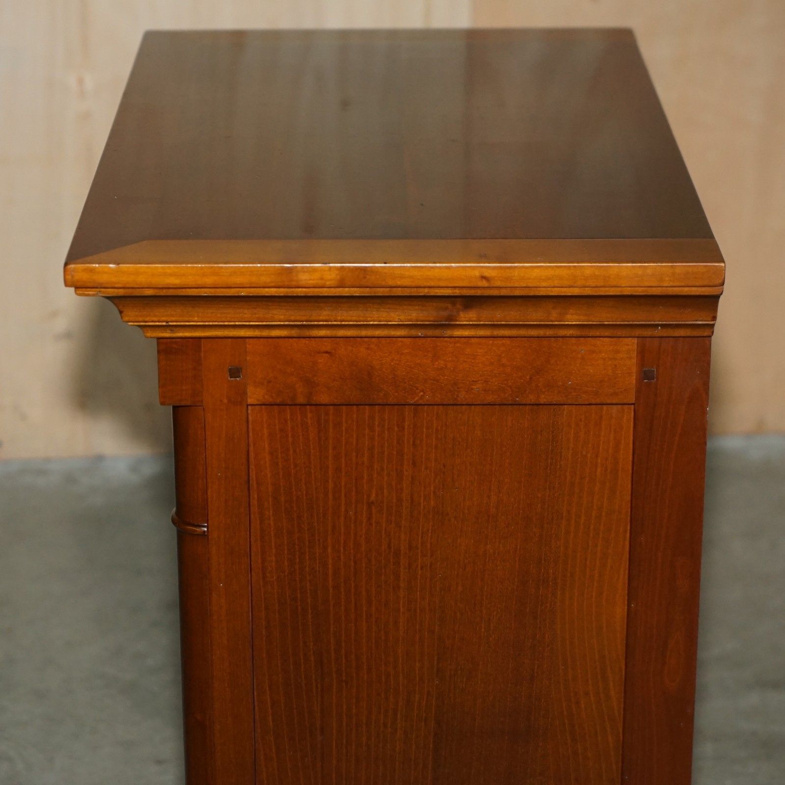photo buy Pair Of Grange Furniture Paris France Cherrywood Nightstands Or Lamp Wine Tables