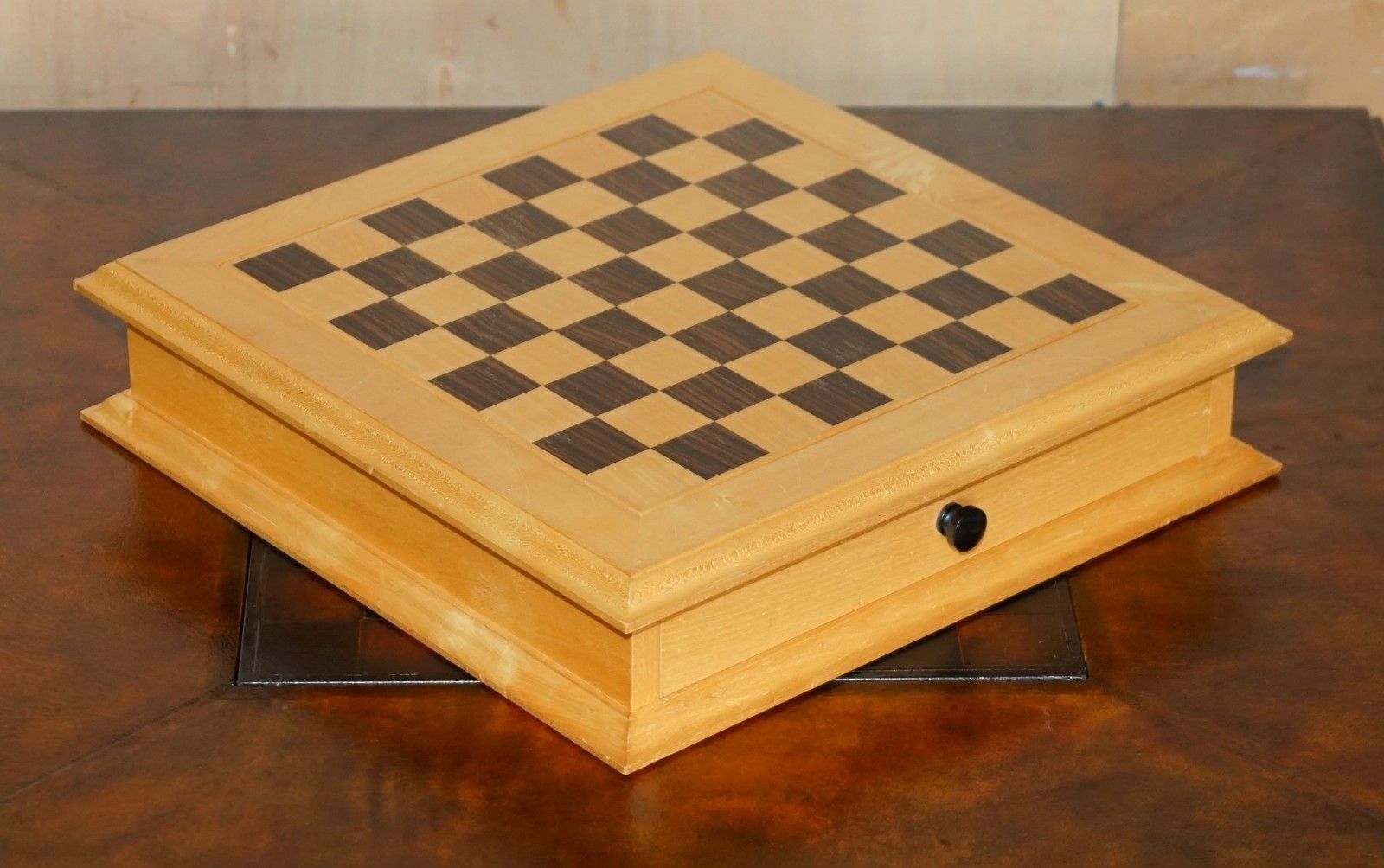Rare Viscount David Linley Satinwood & Burr Walnut Chessboard & Backgammon photo furniture