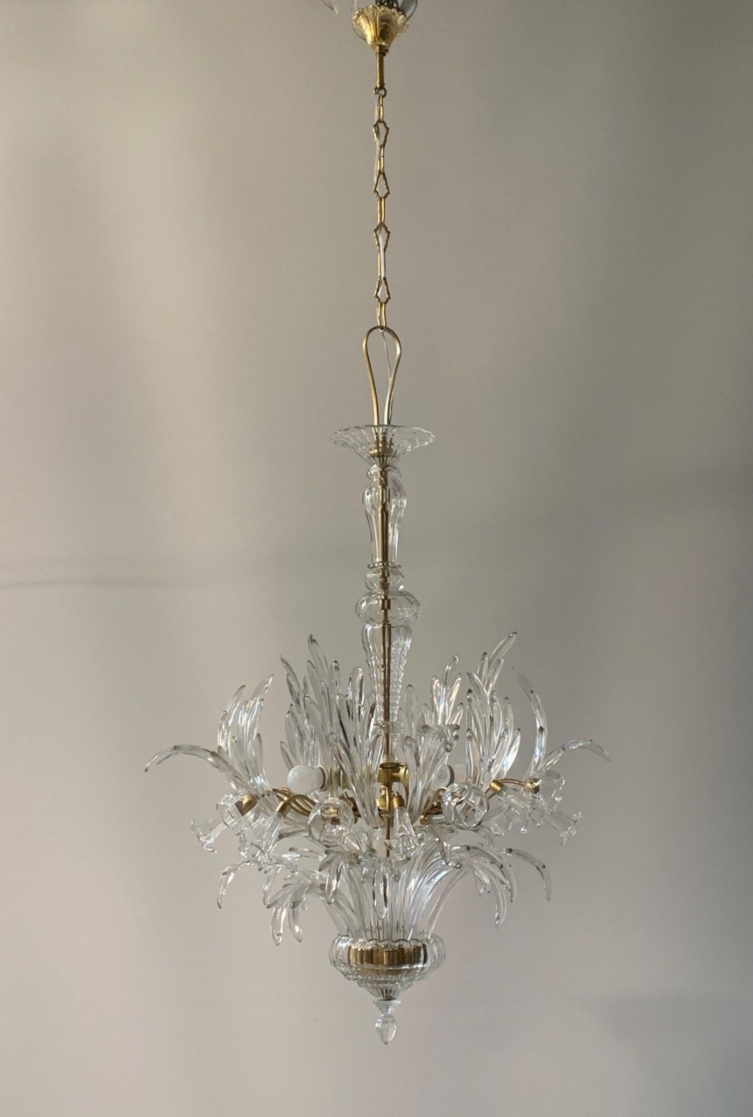 Murano Glass Chandelier Attributed To Seguso V.A. 1960